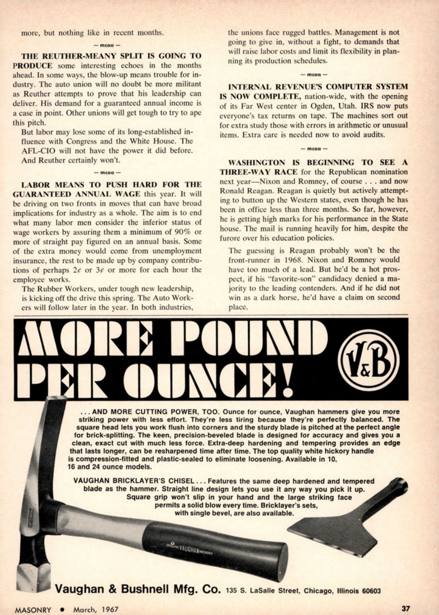 Masonry Magazine March 1967 Page. 37