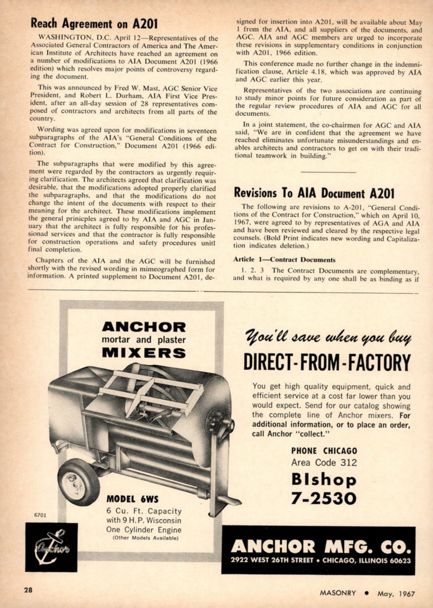 Masonry Magazine May 1967 Page. 28
