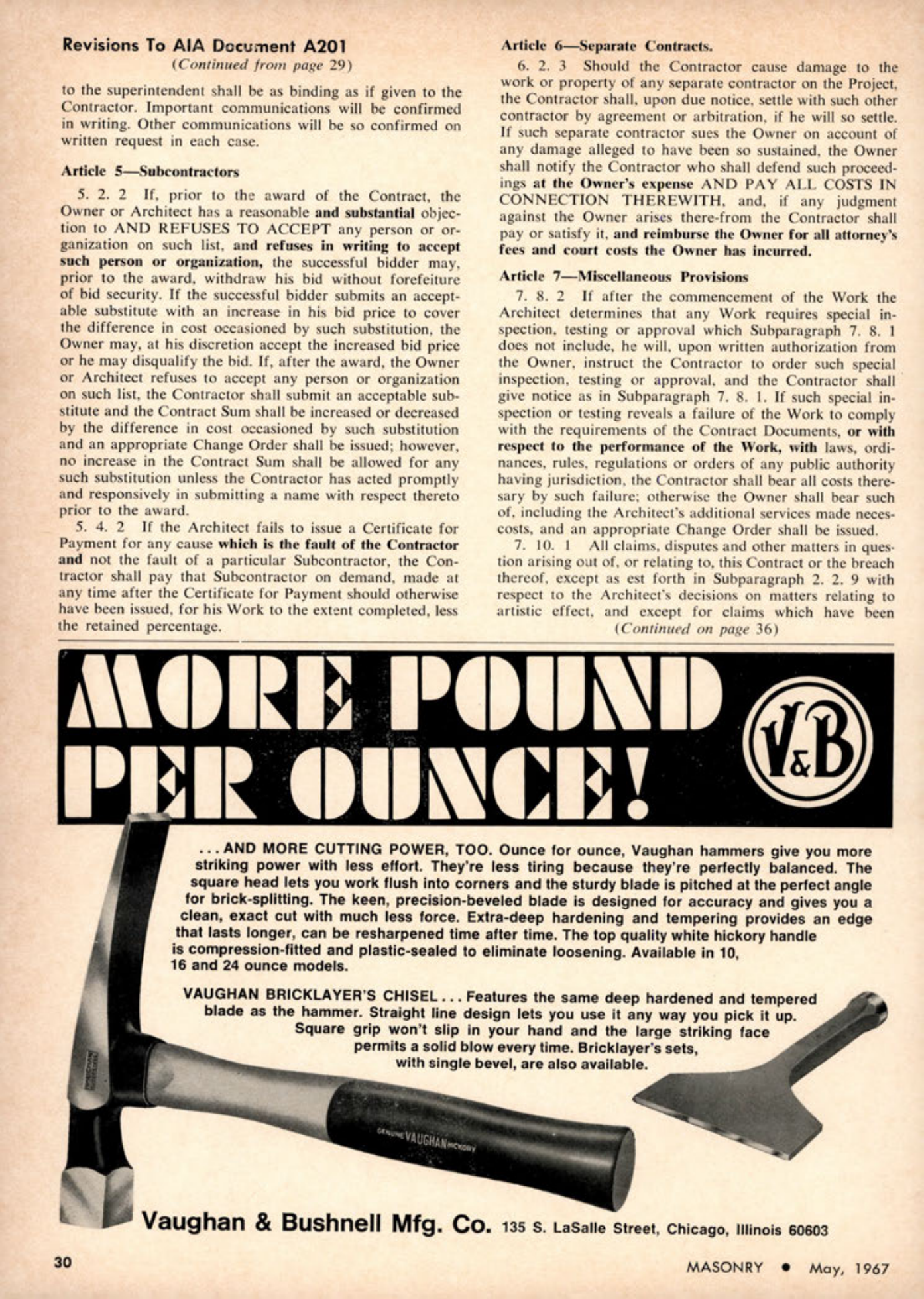 Masonry Magazine May 1967 Page. 30