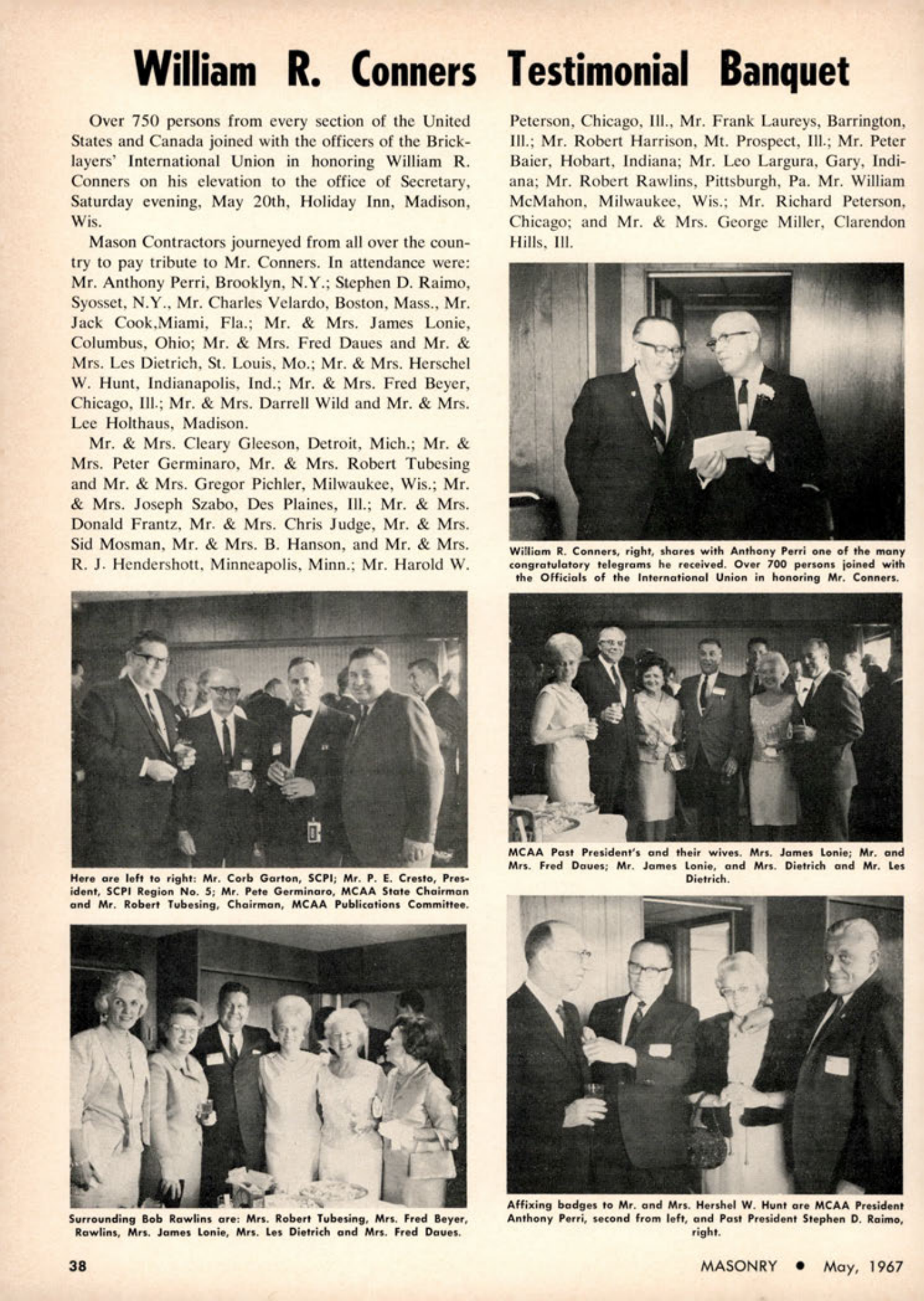 Masonry Magazine May 1967 Page. 38
