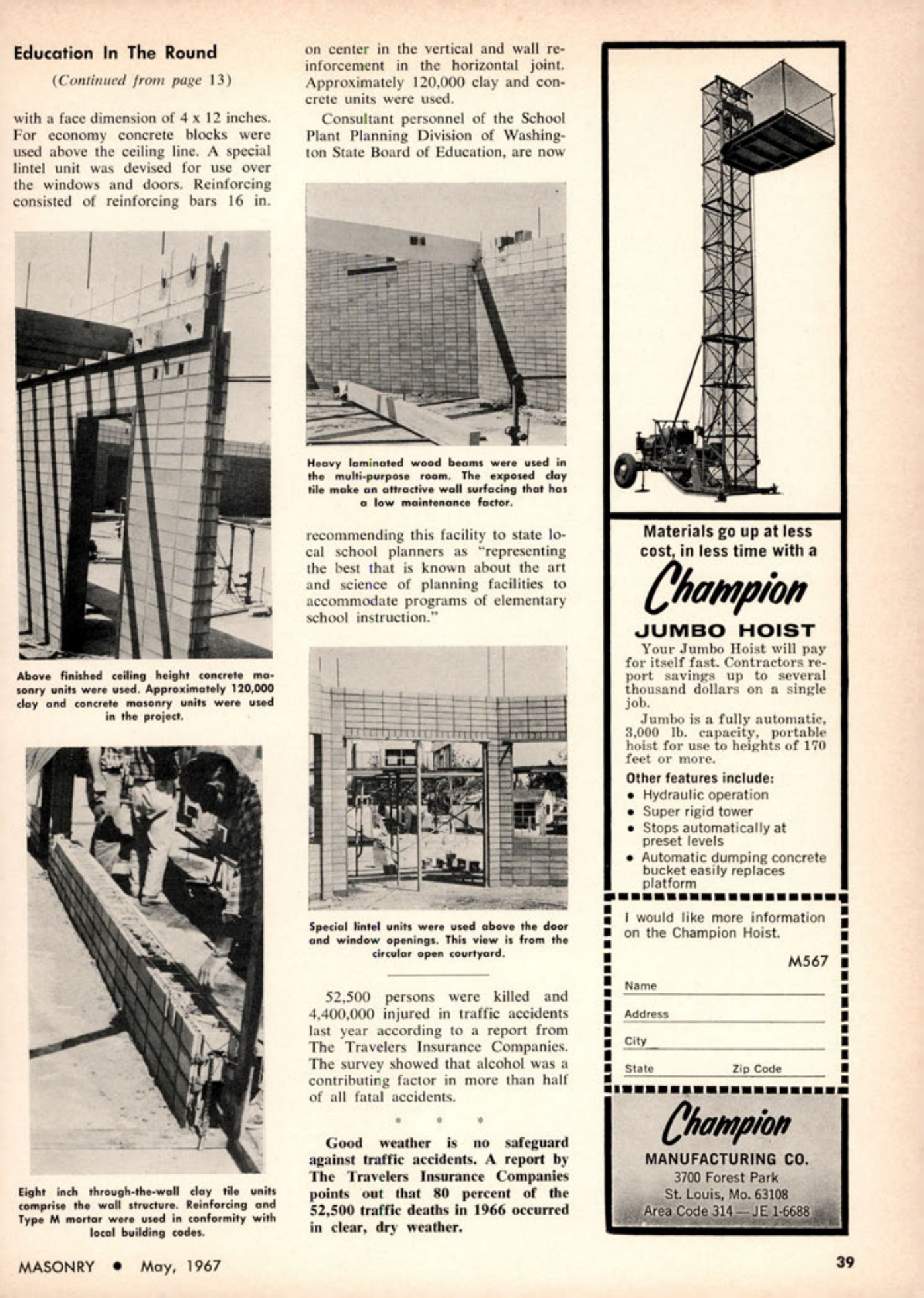 Masonry Magazine May 1967 Page. 39