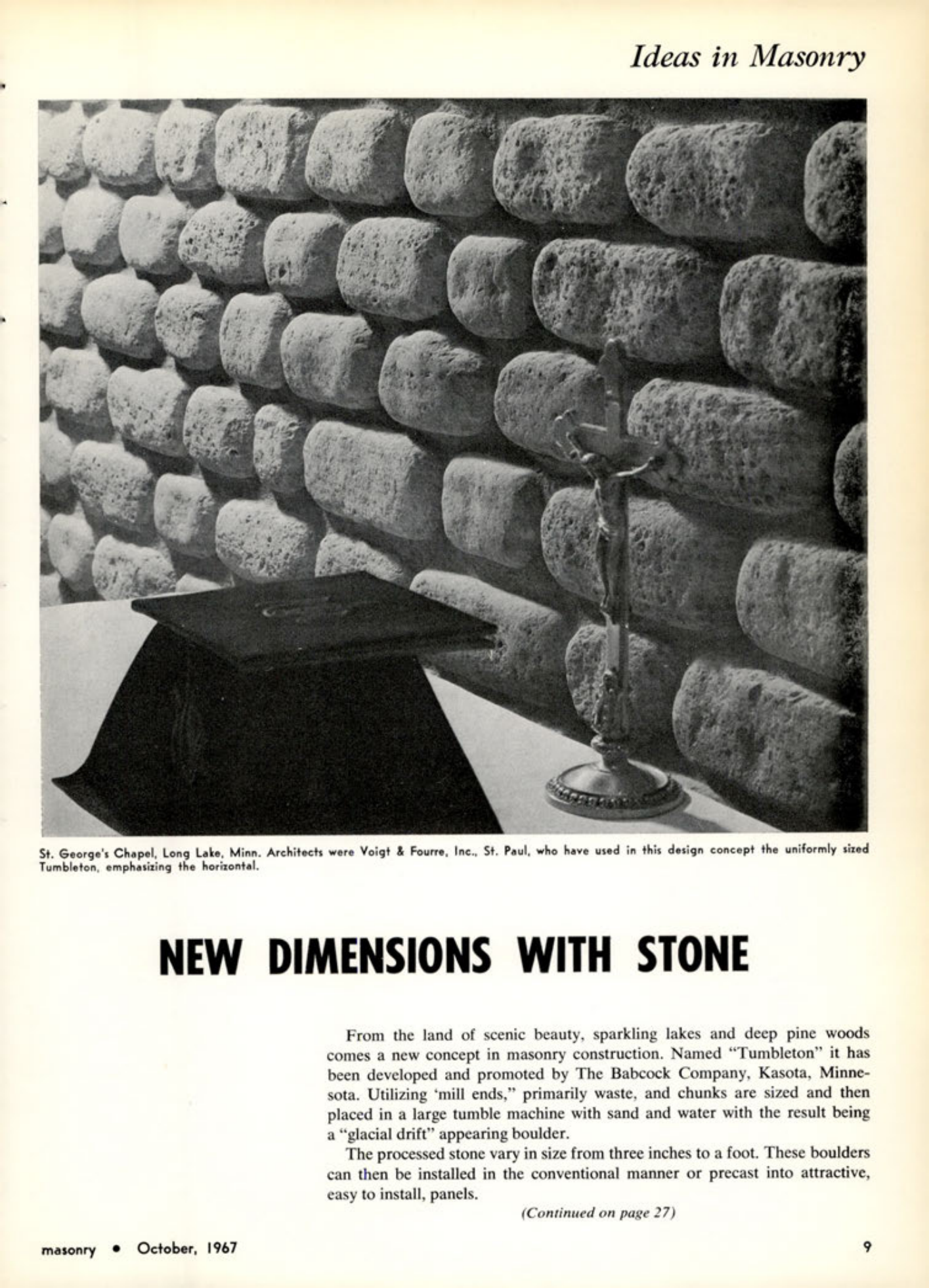 Masonry Magazine October 1967 Page. 9
