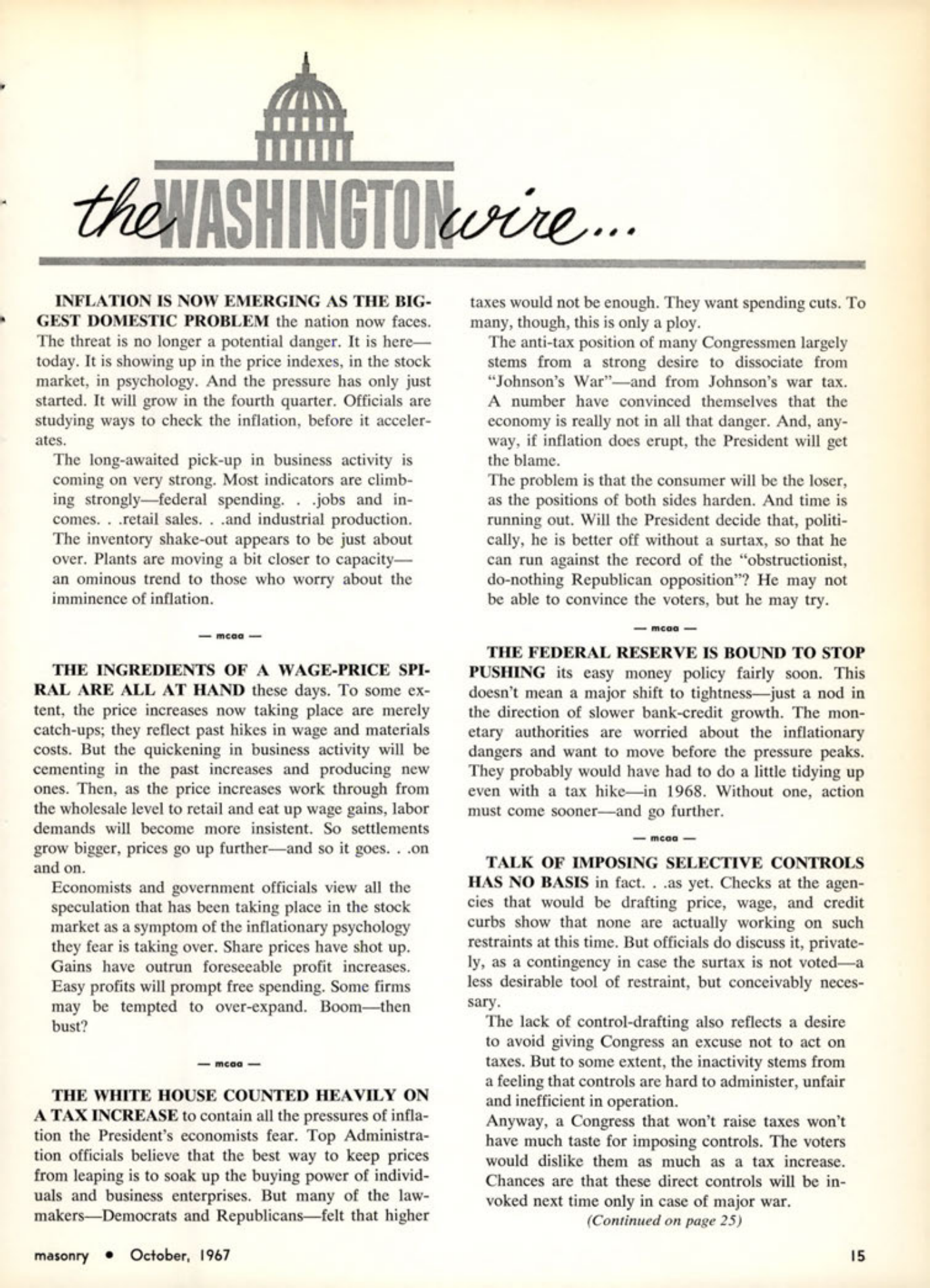 Masonry Magazine October 1967 Page. 15