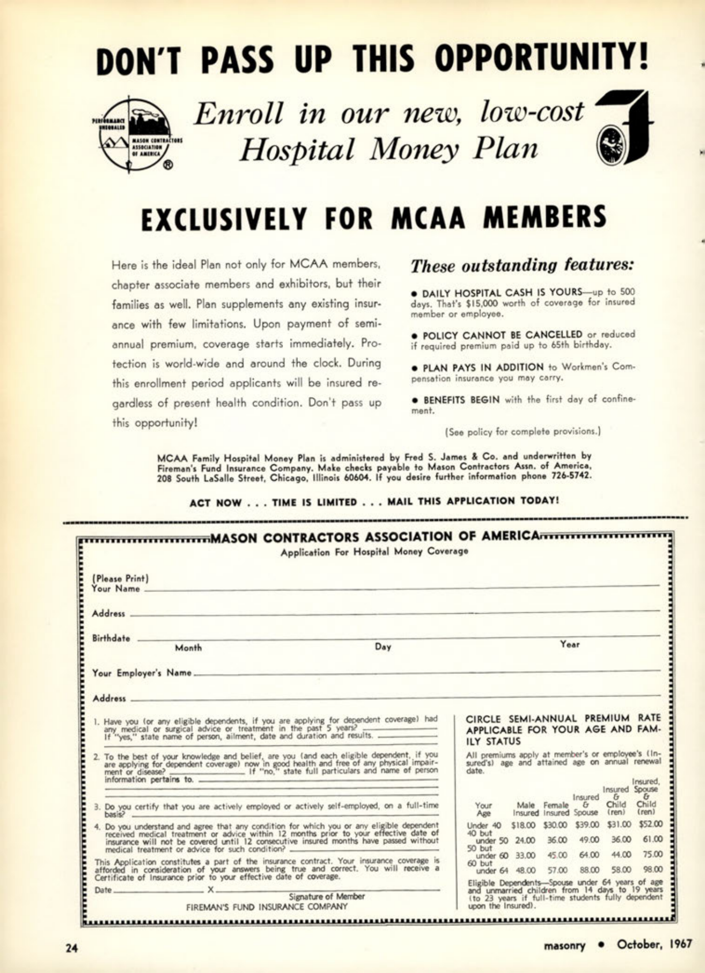 Masonry Magazine October 1967 Page. 26