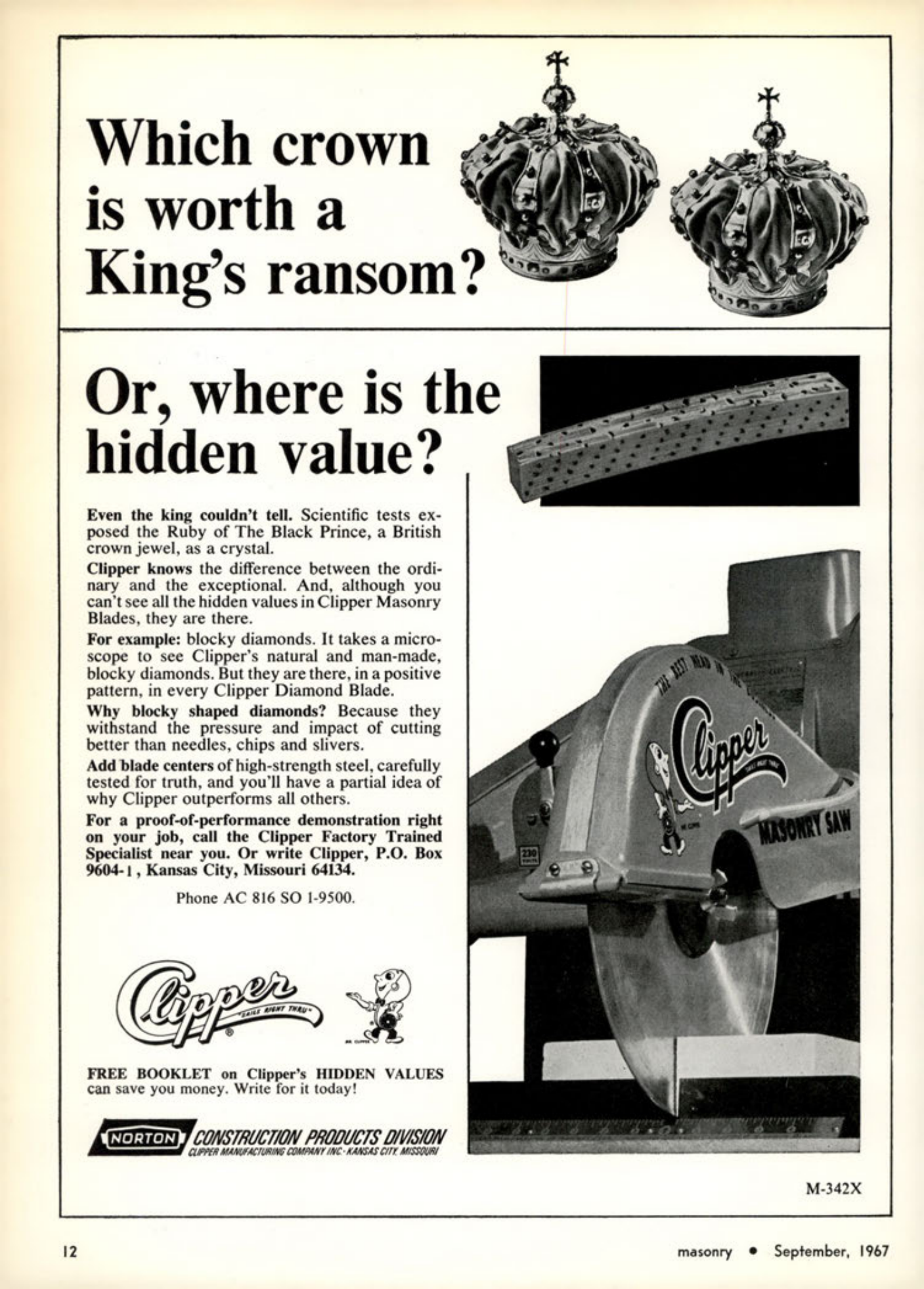Masonry Magazine September 1967 Page. 12