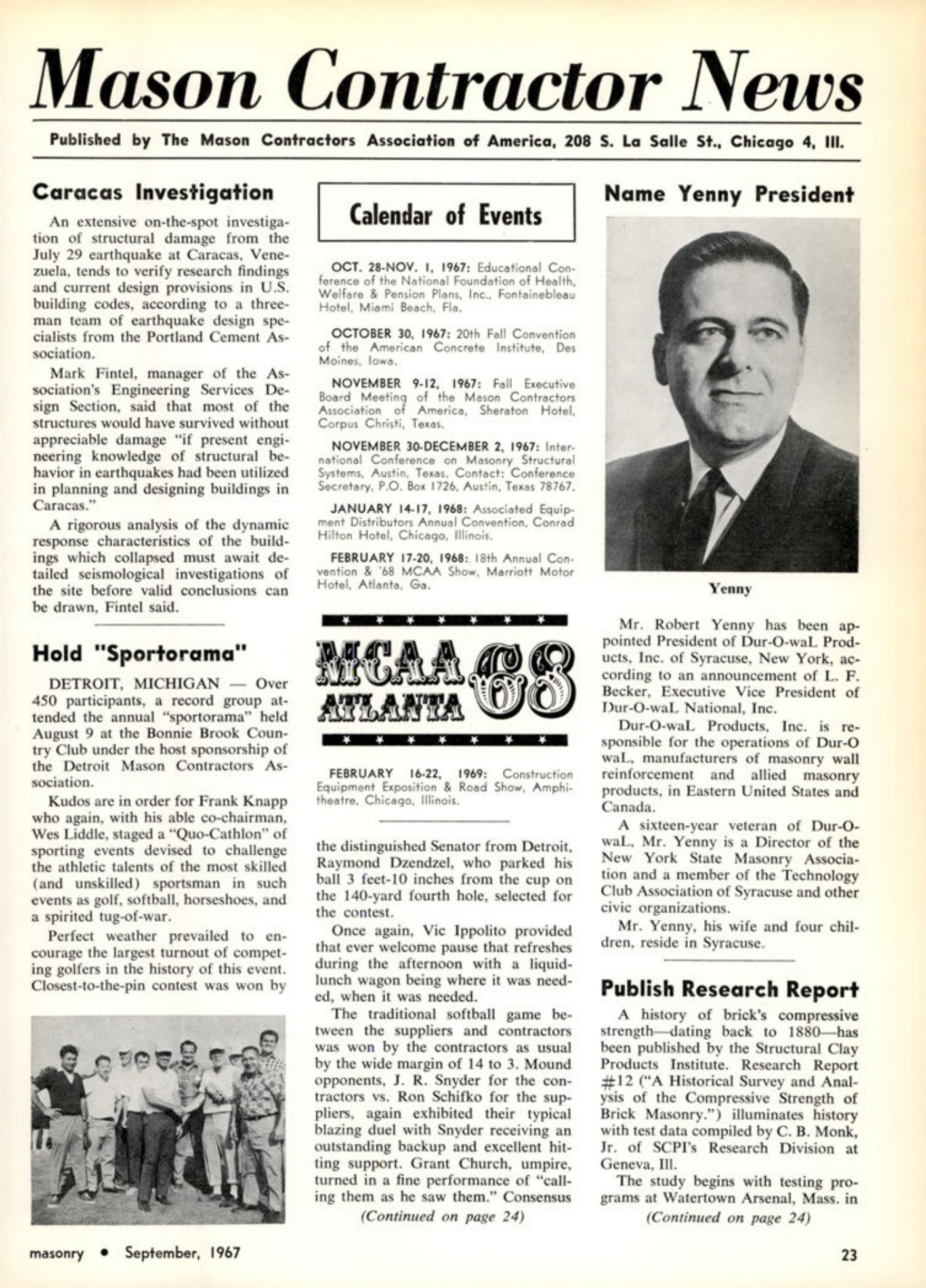 Masonry Magazine September 1967 Page. 25