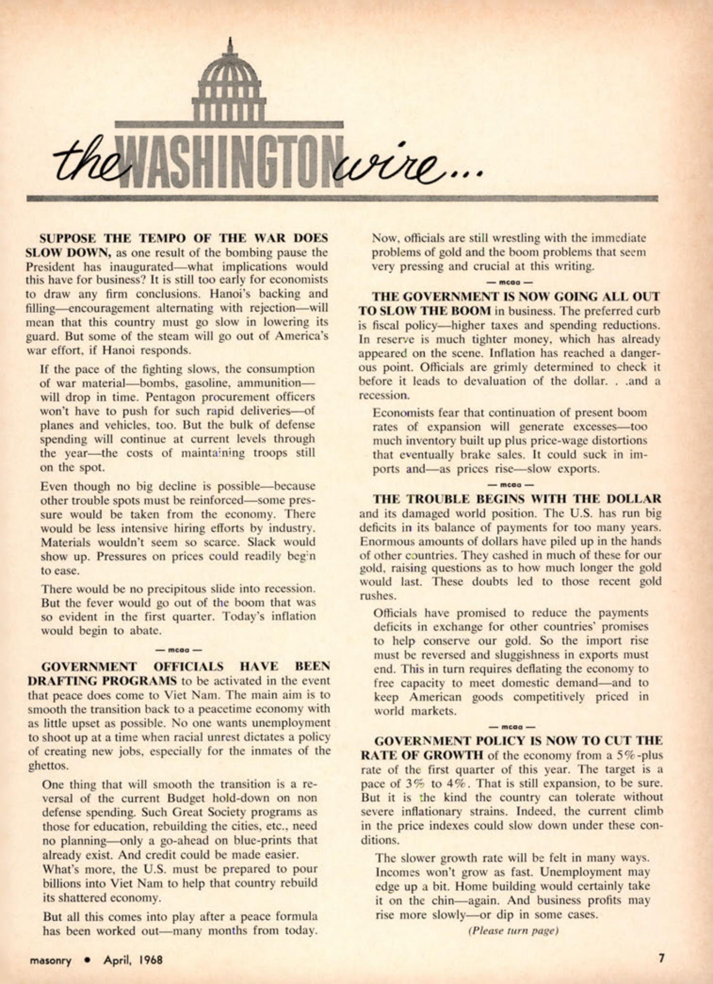 Masonry Magazine April 1968 Page. 7