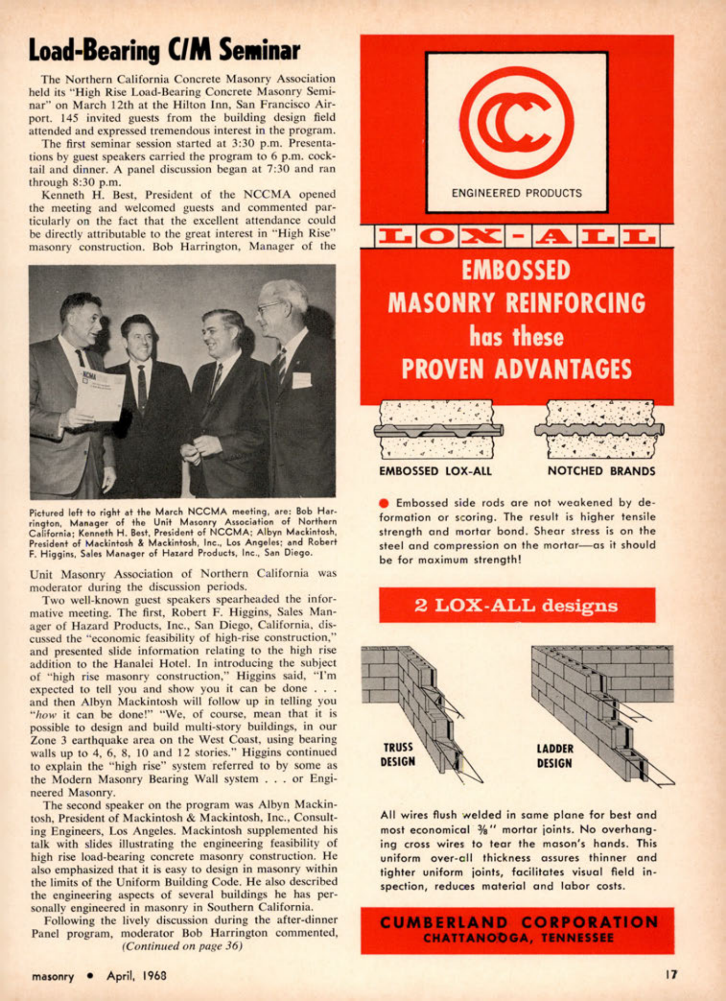 Masonry Magazine April 1968 Page. 17