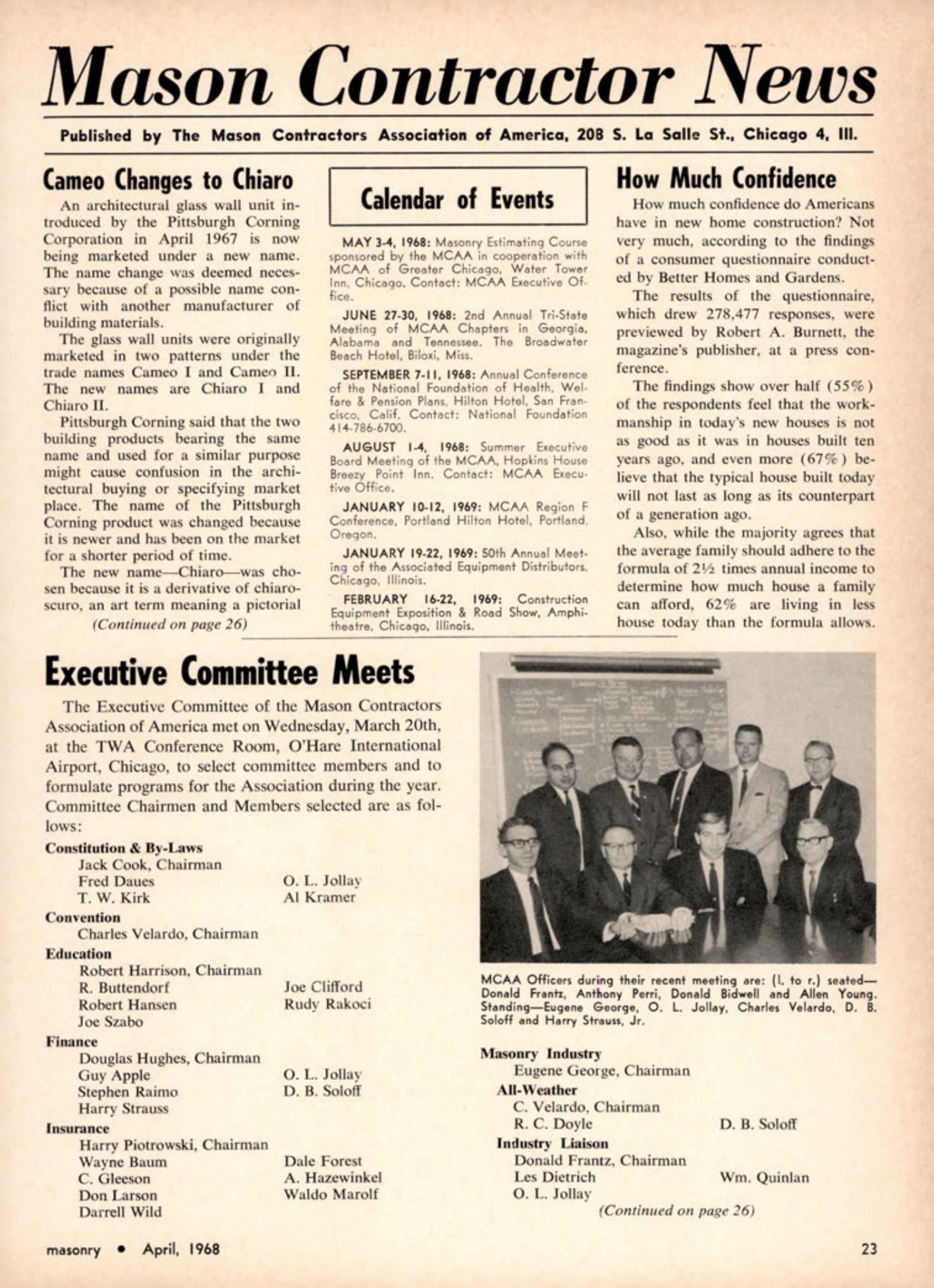 Masonry Magazine April 1968 Page. 23