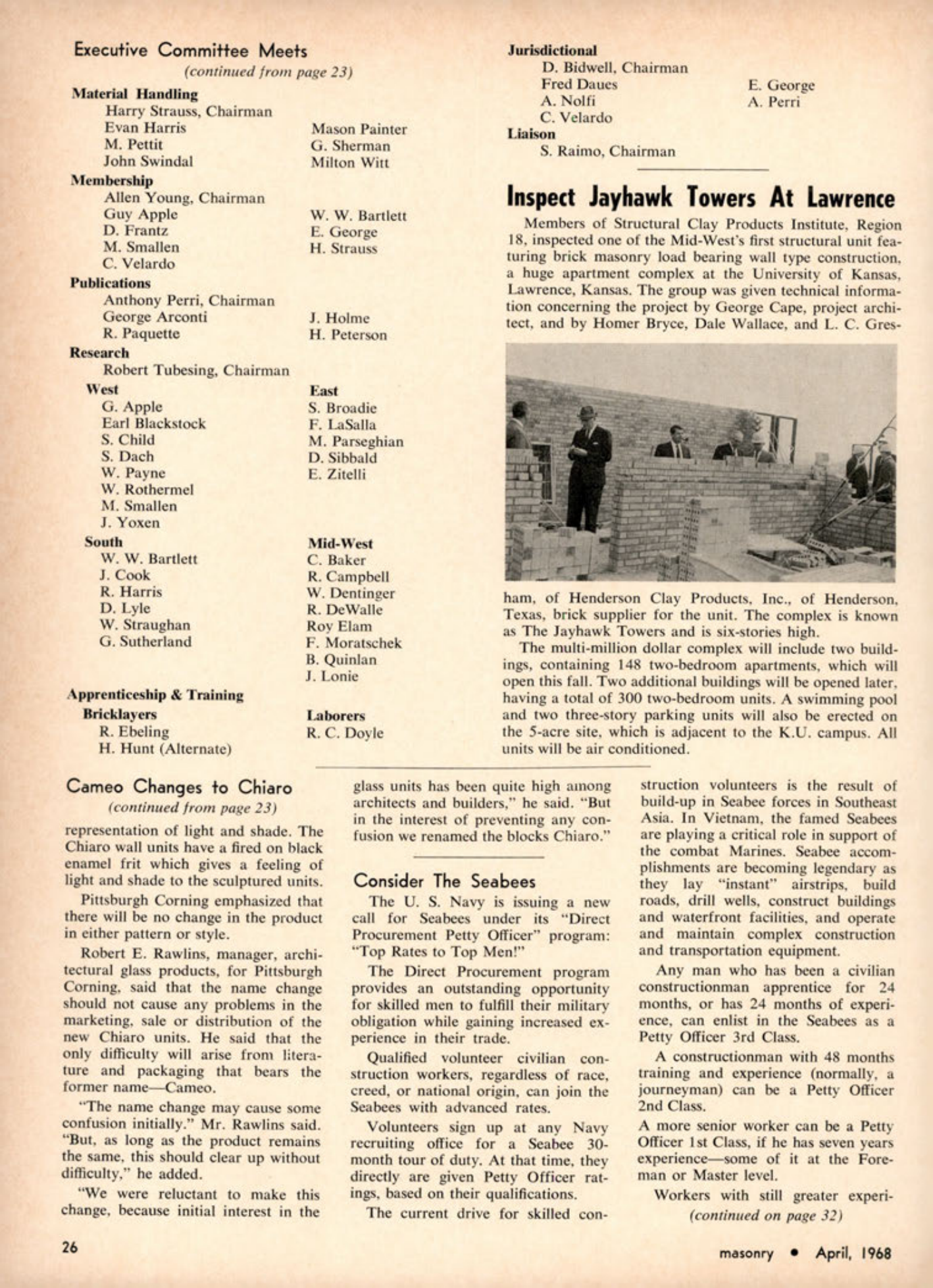 Masonry Magazine April 1968 Page. 26