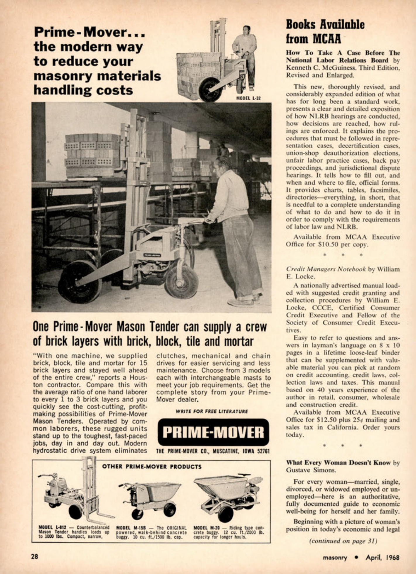 Masonry Magazine April 1968 Page. 28