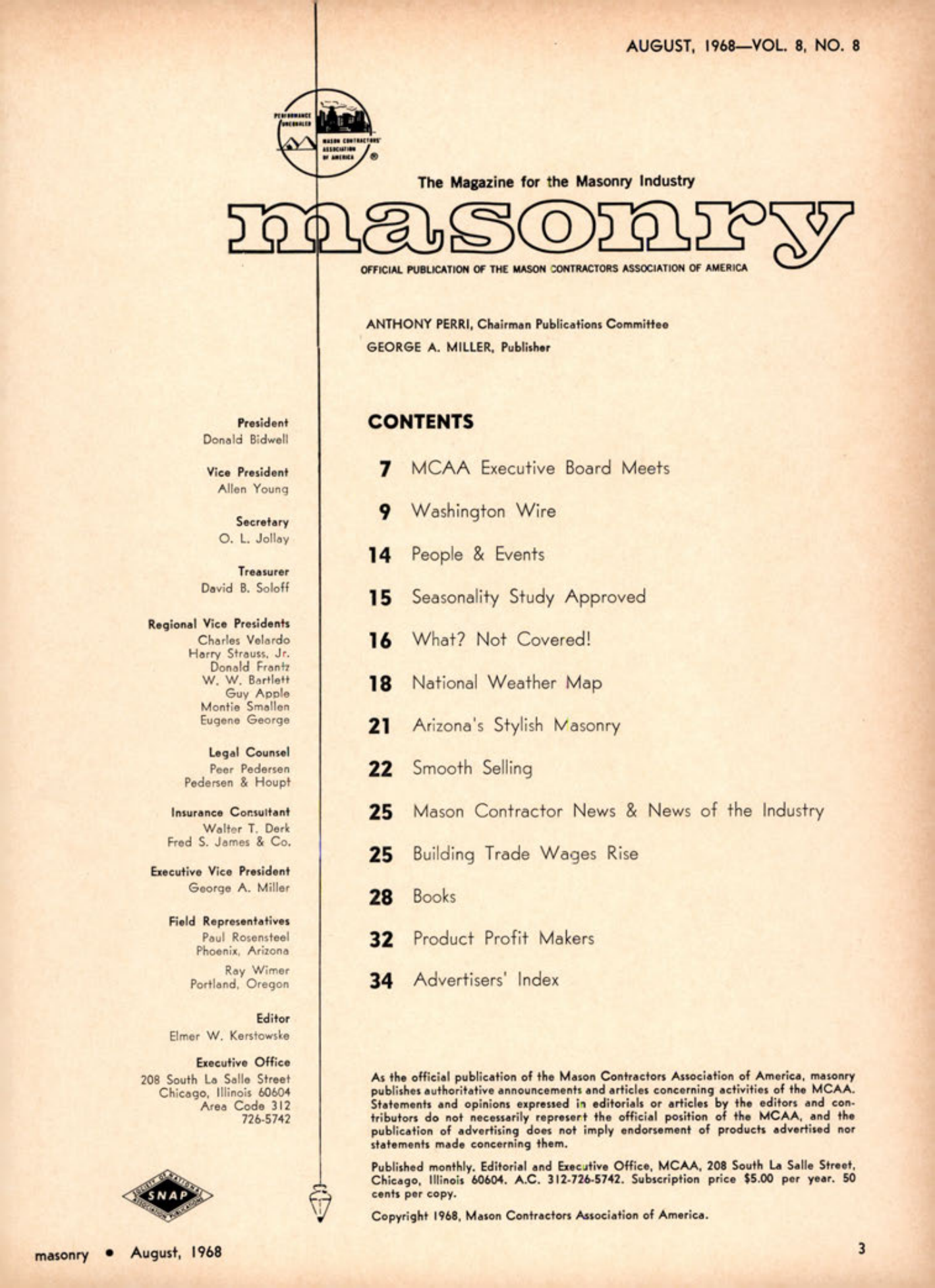 Masonry Magazine August 1968 Page. 3
