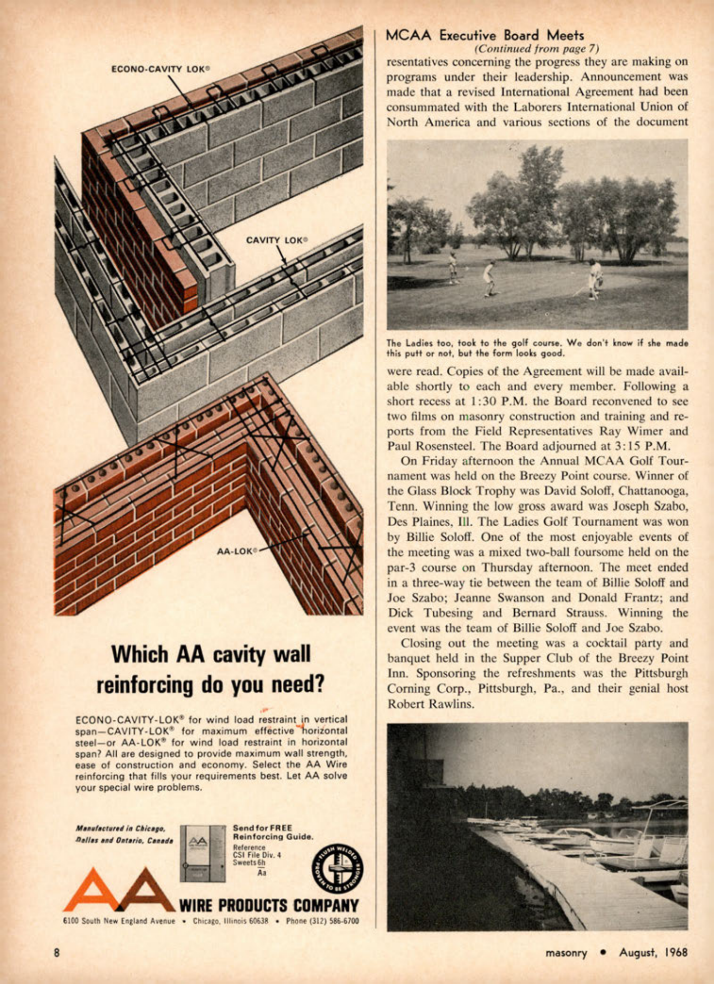 Masonry Magazine August 1968 Page. 8