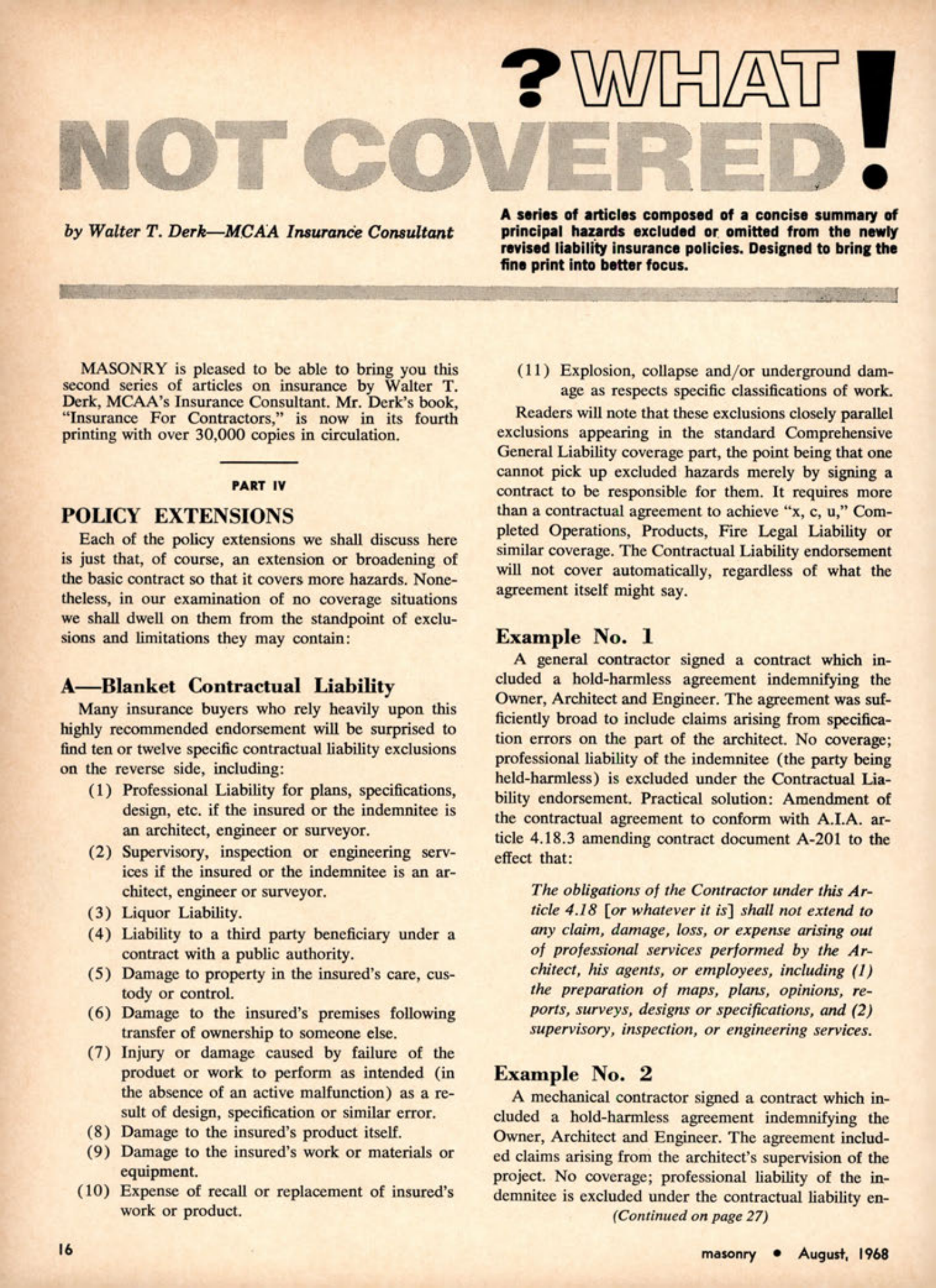 Masonry Magazine August 1968 Page. 16