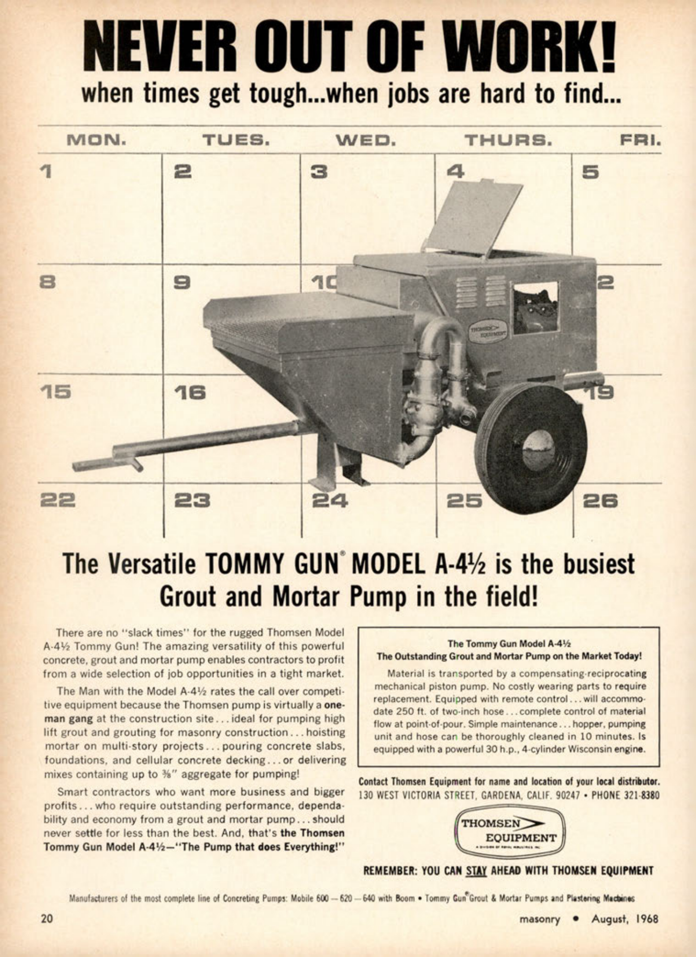 Masonry Magazine August 1968 Page. 20