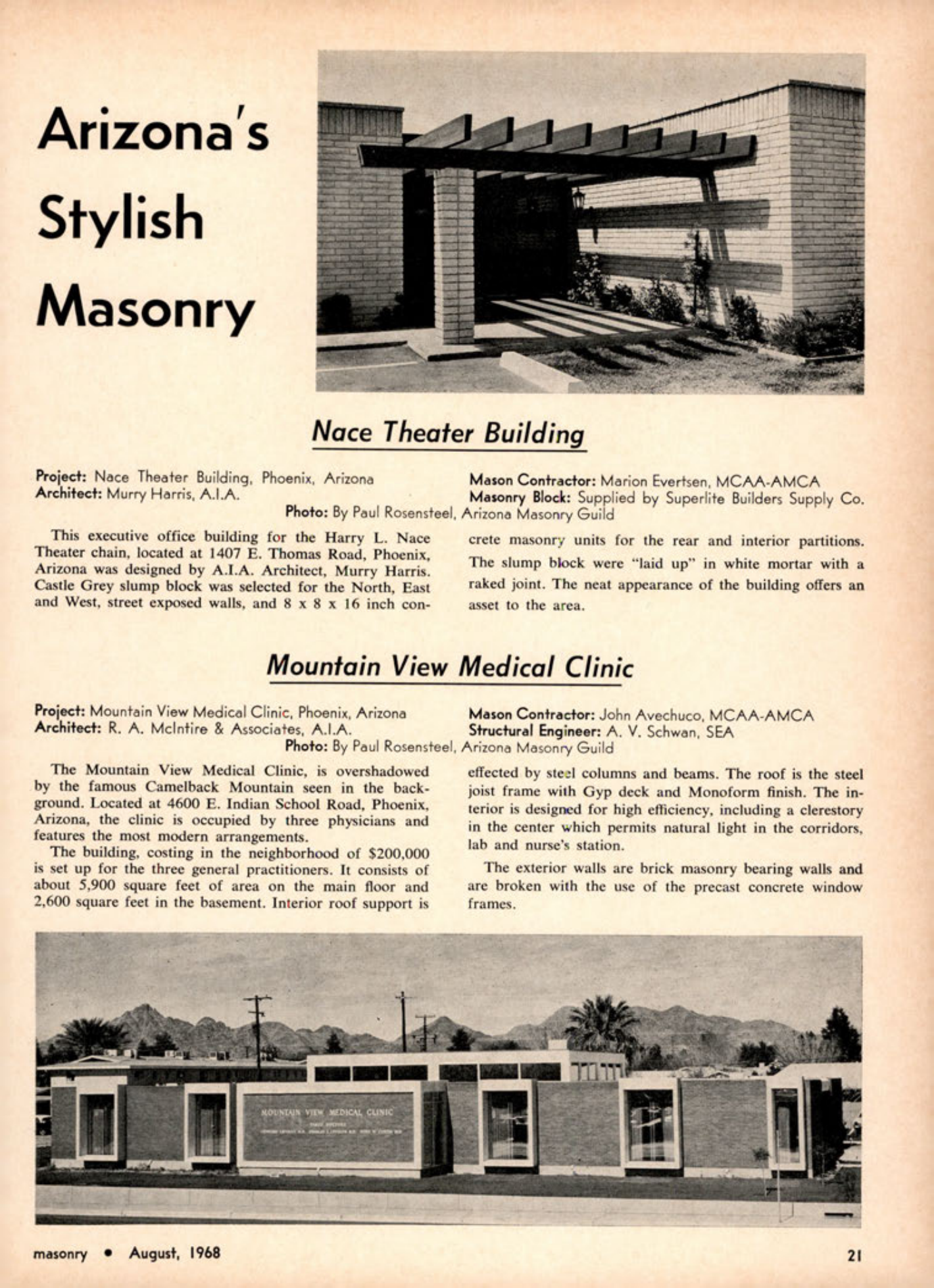 Masonry Magazine August 1968 Page. 21