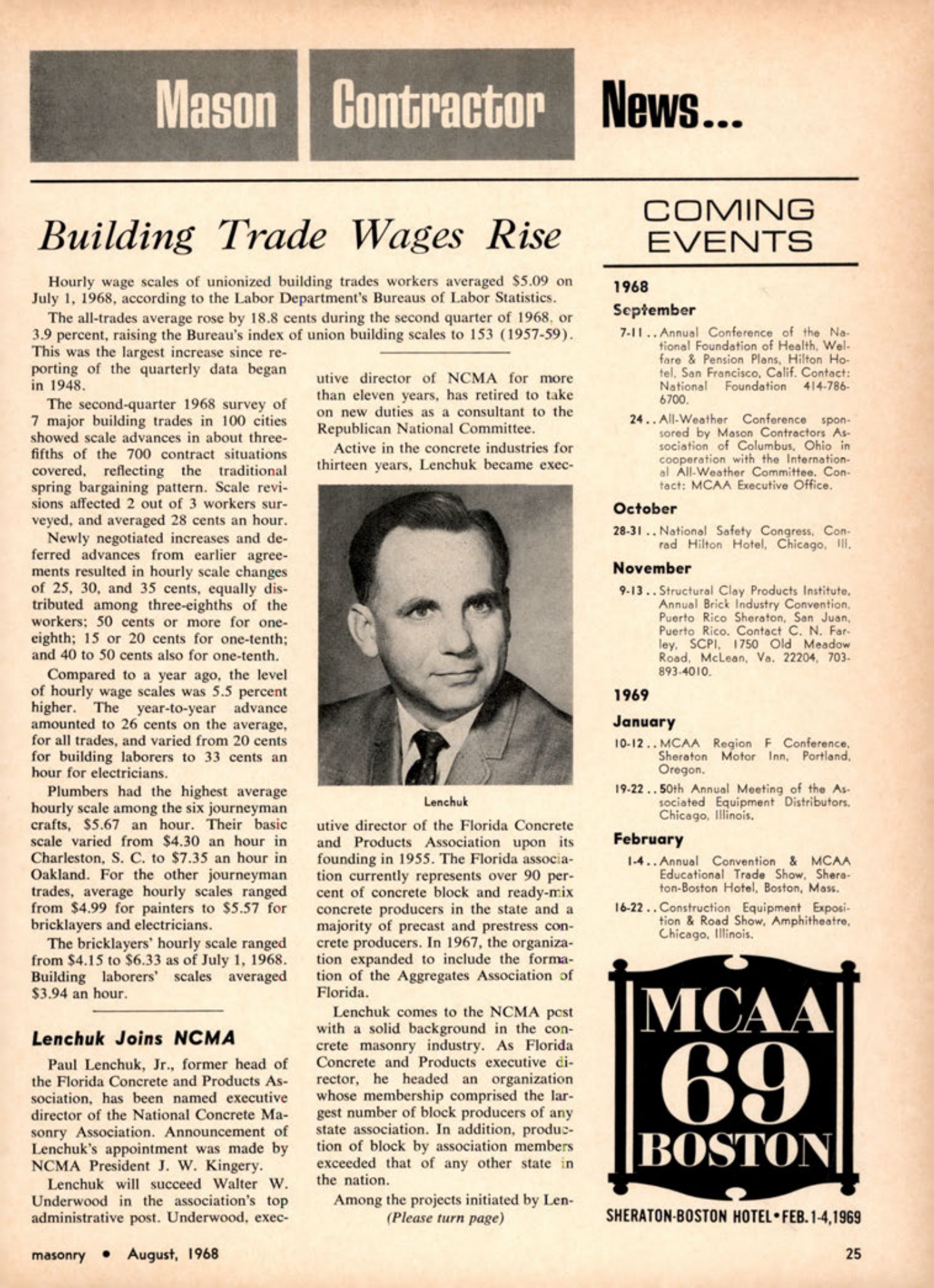 Masonry Magazine August 1968 Page. 25