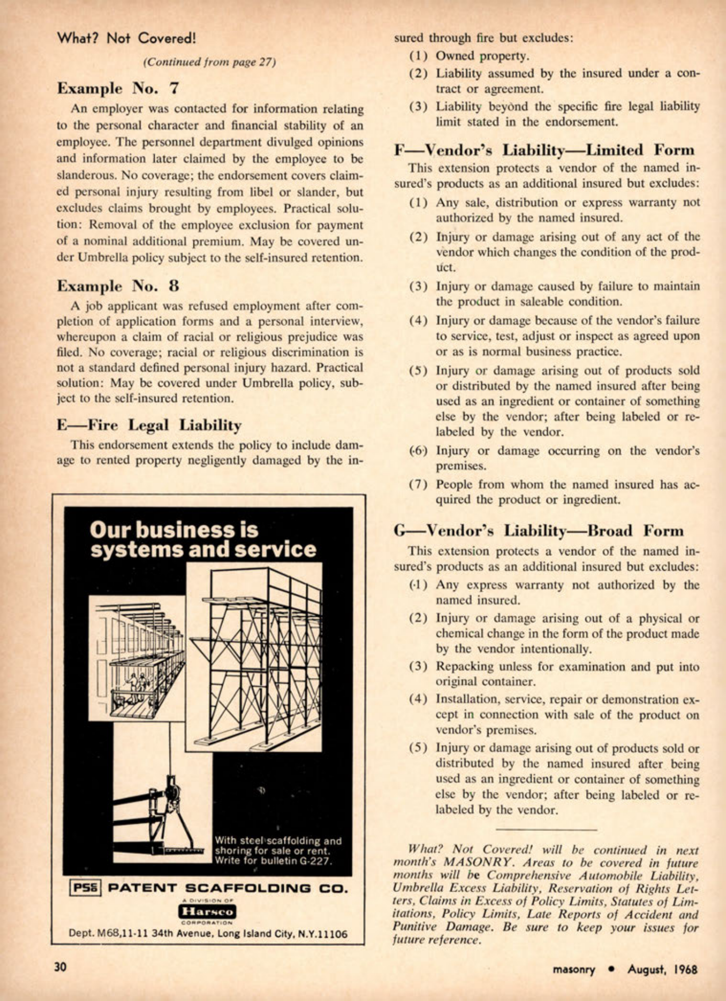 Masonry Magazine August 1968 Page. 30