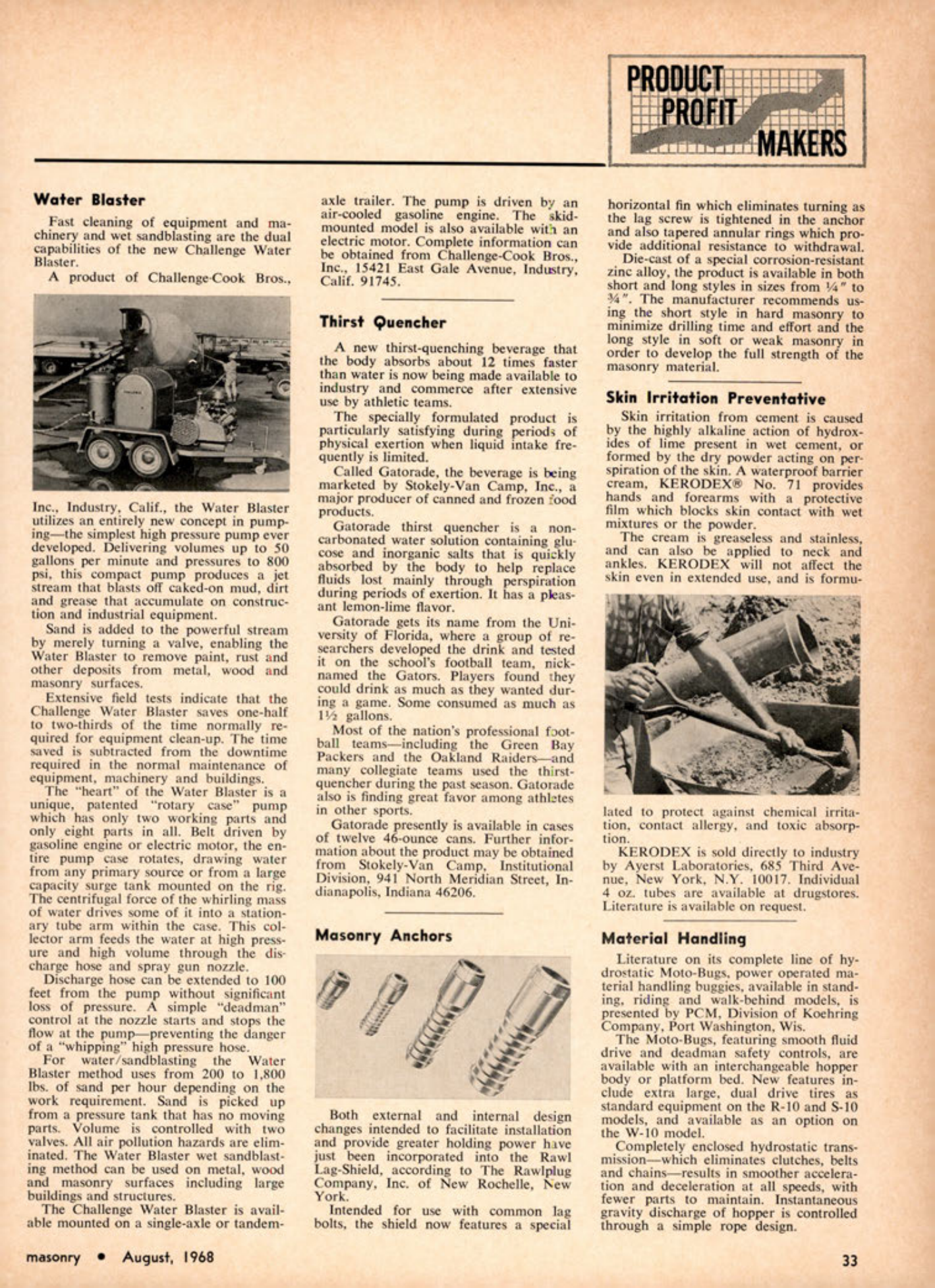 Masonry Magazine August 1968 Page. 33