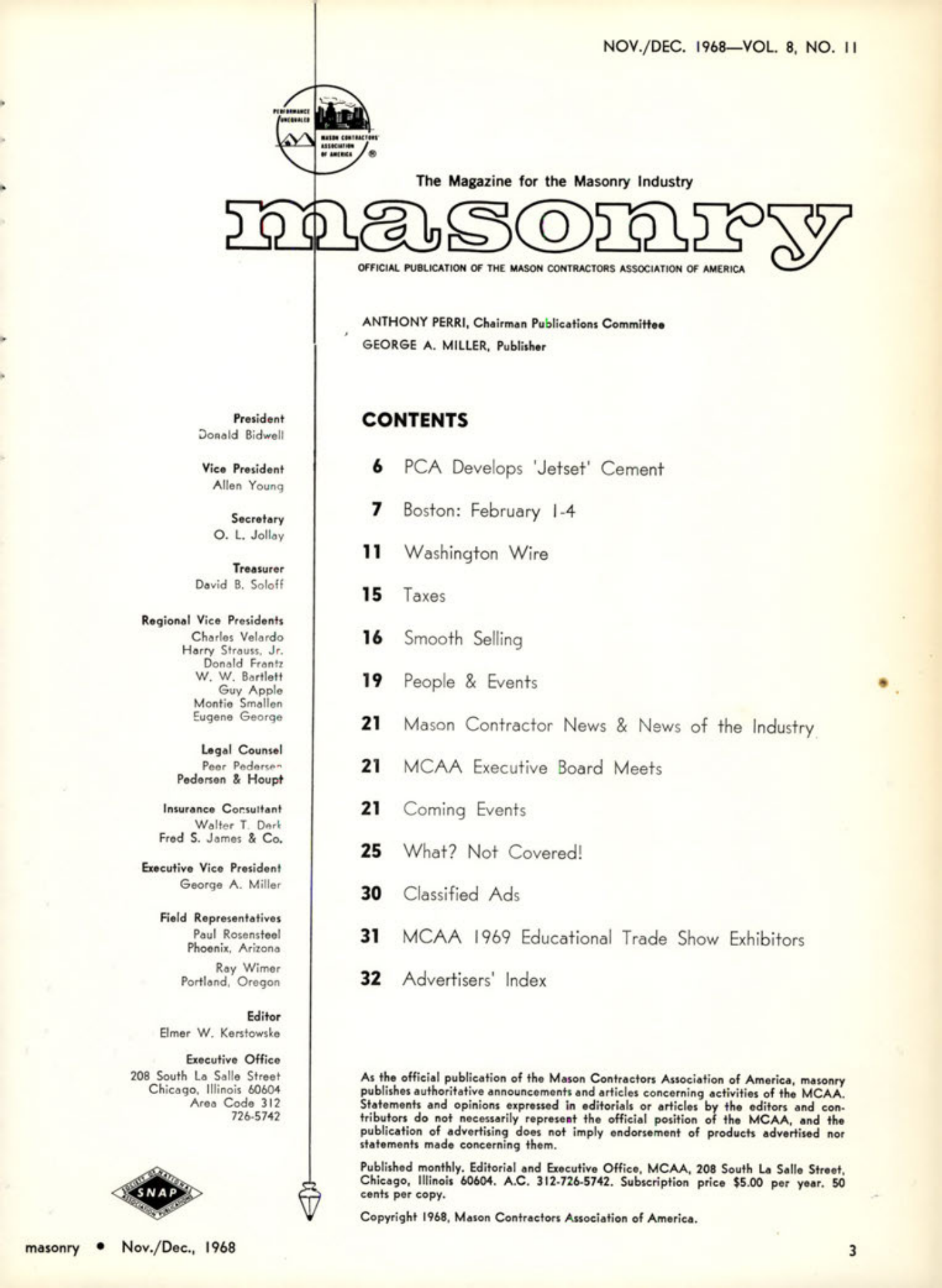 Masonry Magazine December 1968 Page. 3
