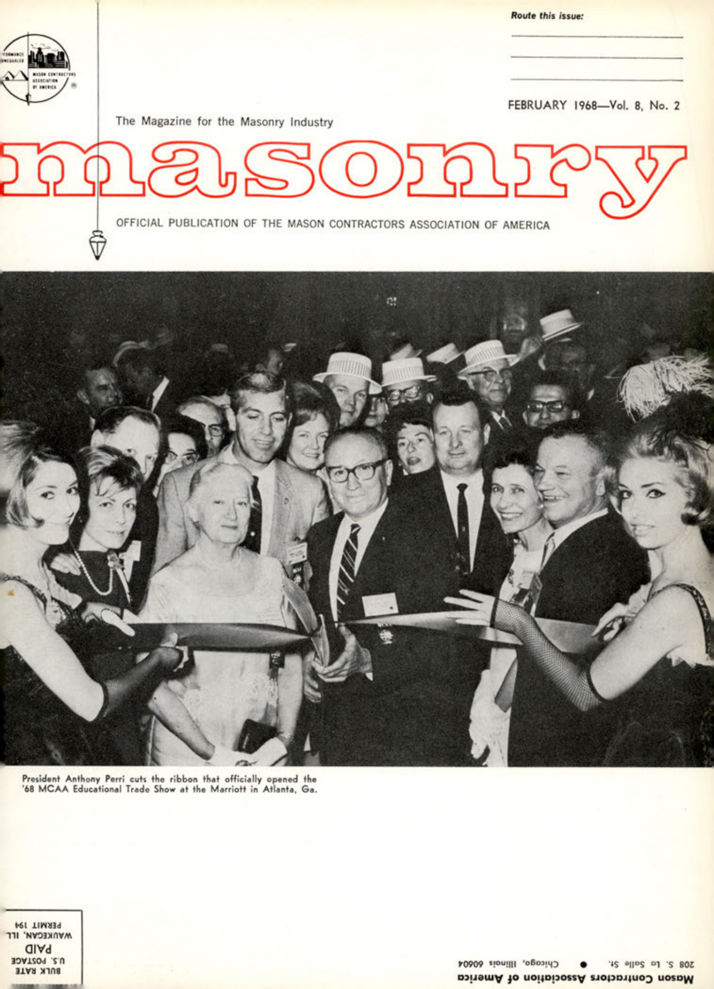 Masonry Magazine February 1968 Page. 1