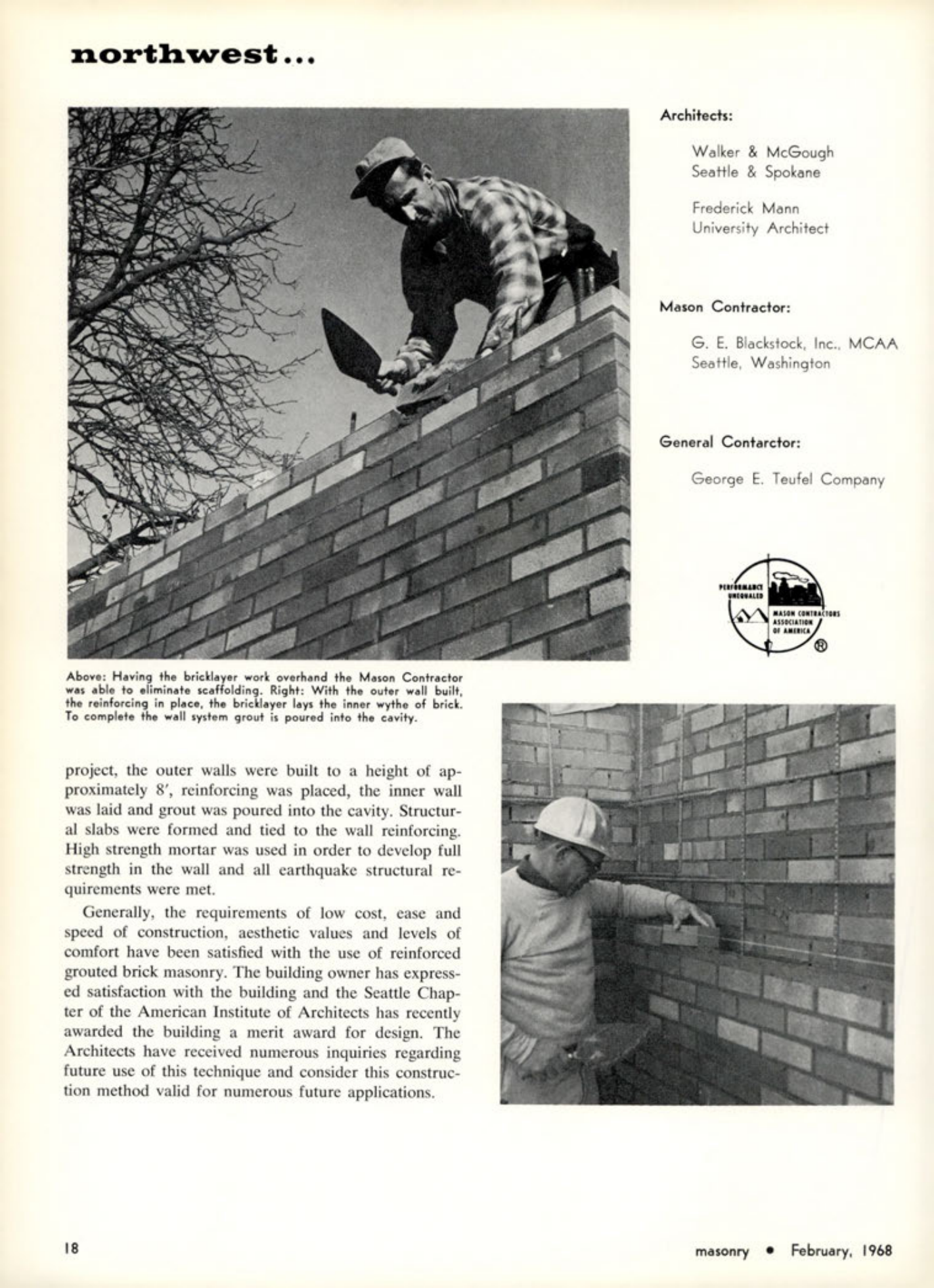 Masonry Magazine February 1968 Page. 18