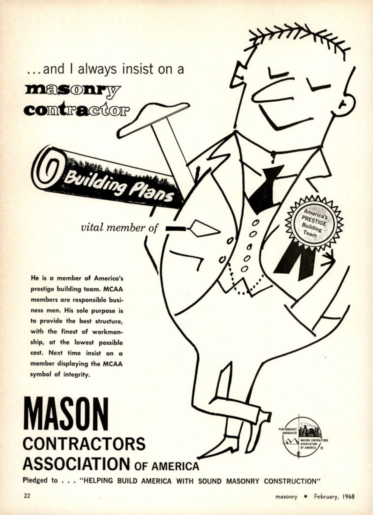 Masonry Magazine February 1968 Page. 22