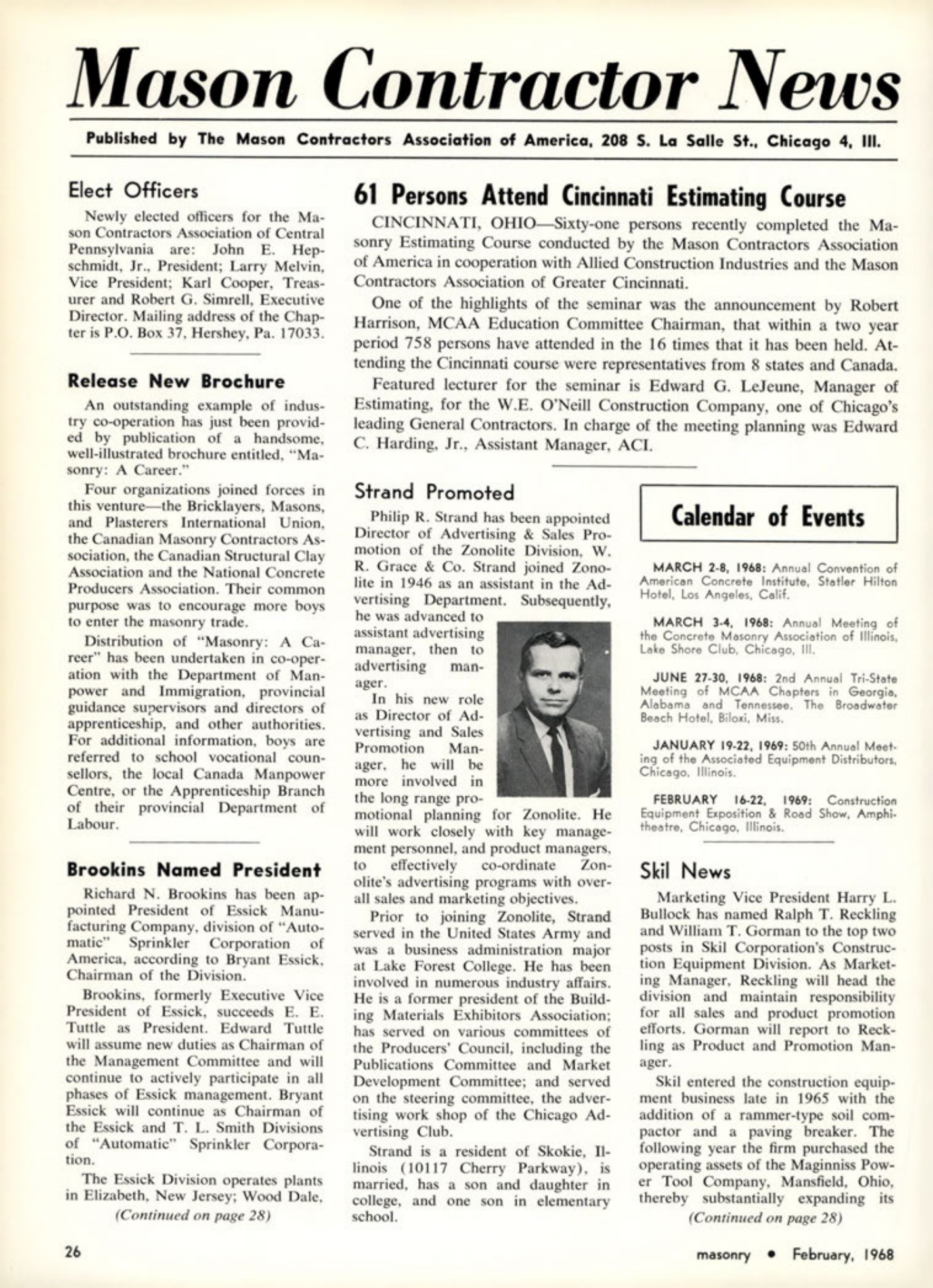 Masonry Magazine February 1968 Page. 26