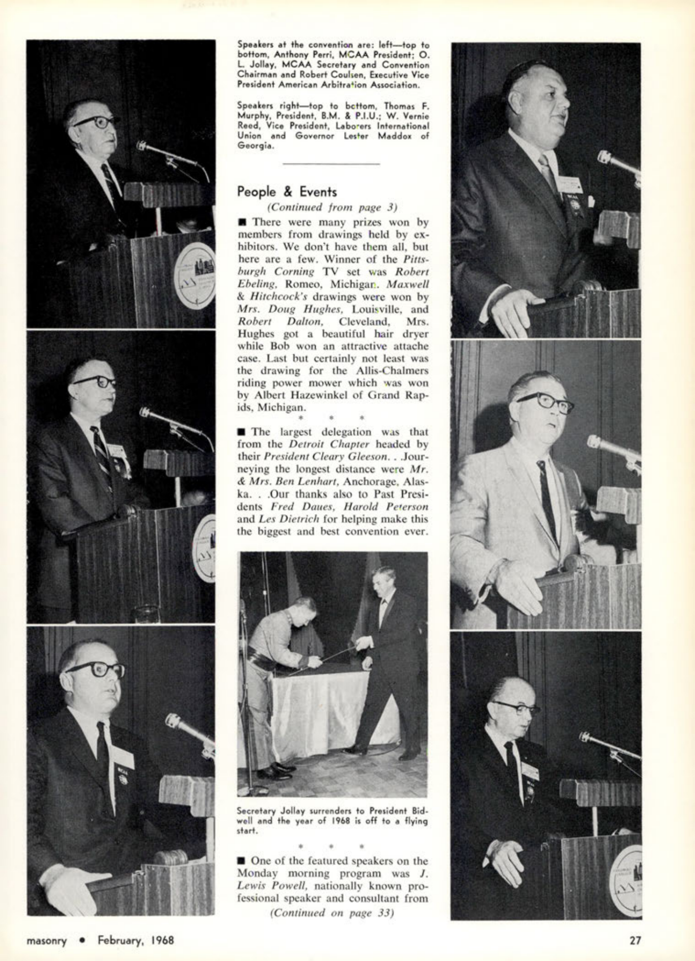 Masonry Magazine February 1968 Page. 27