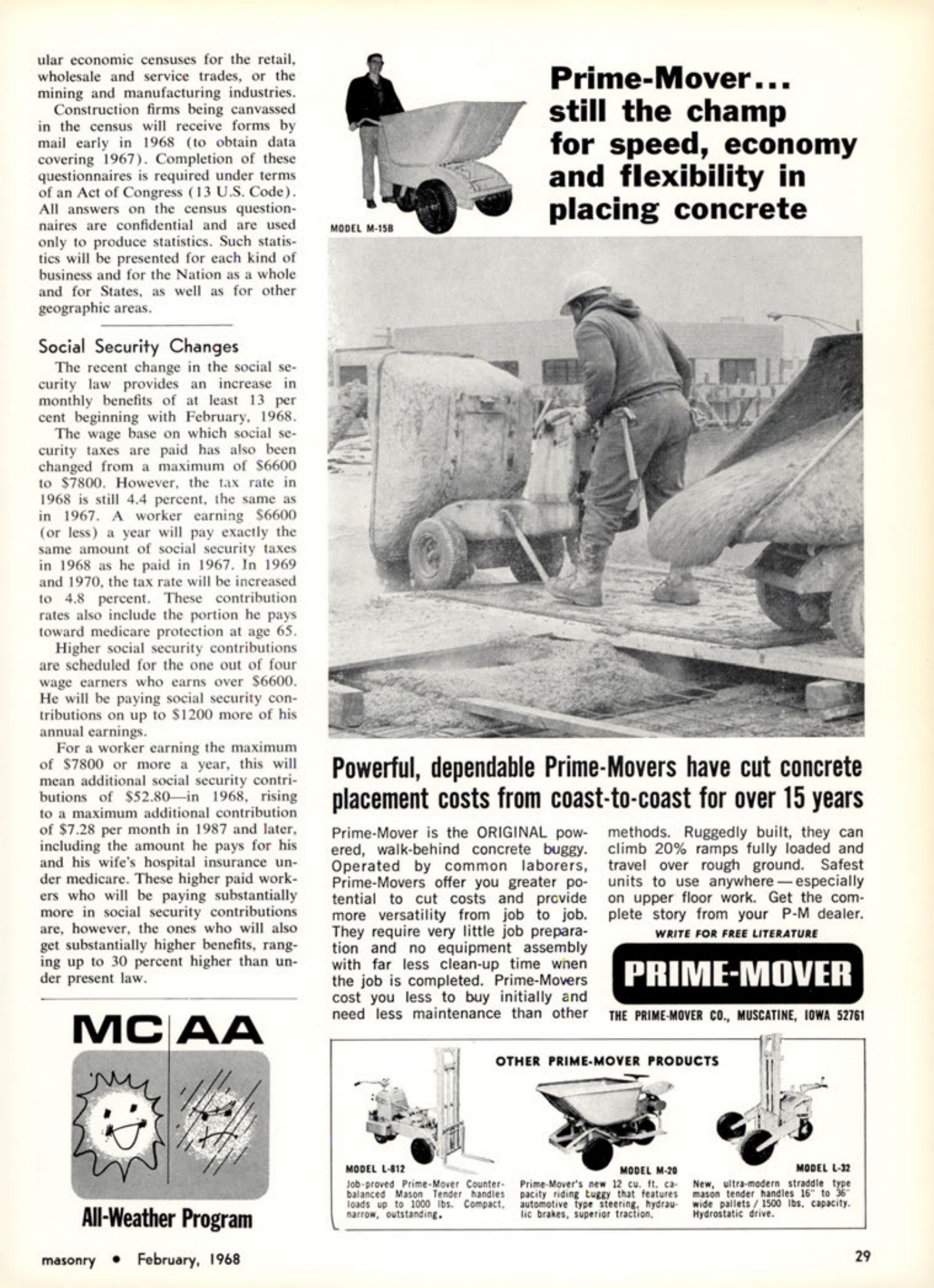 Masonry Magazine February 1968 Page. 29