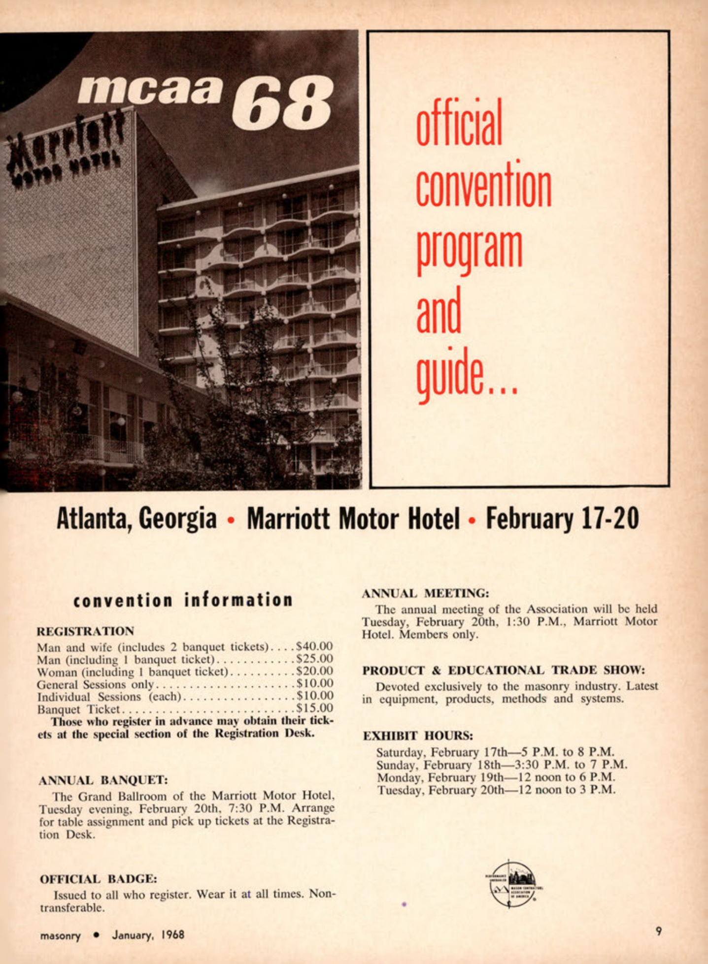 Masonry Magazine January 1968 Page. 9