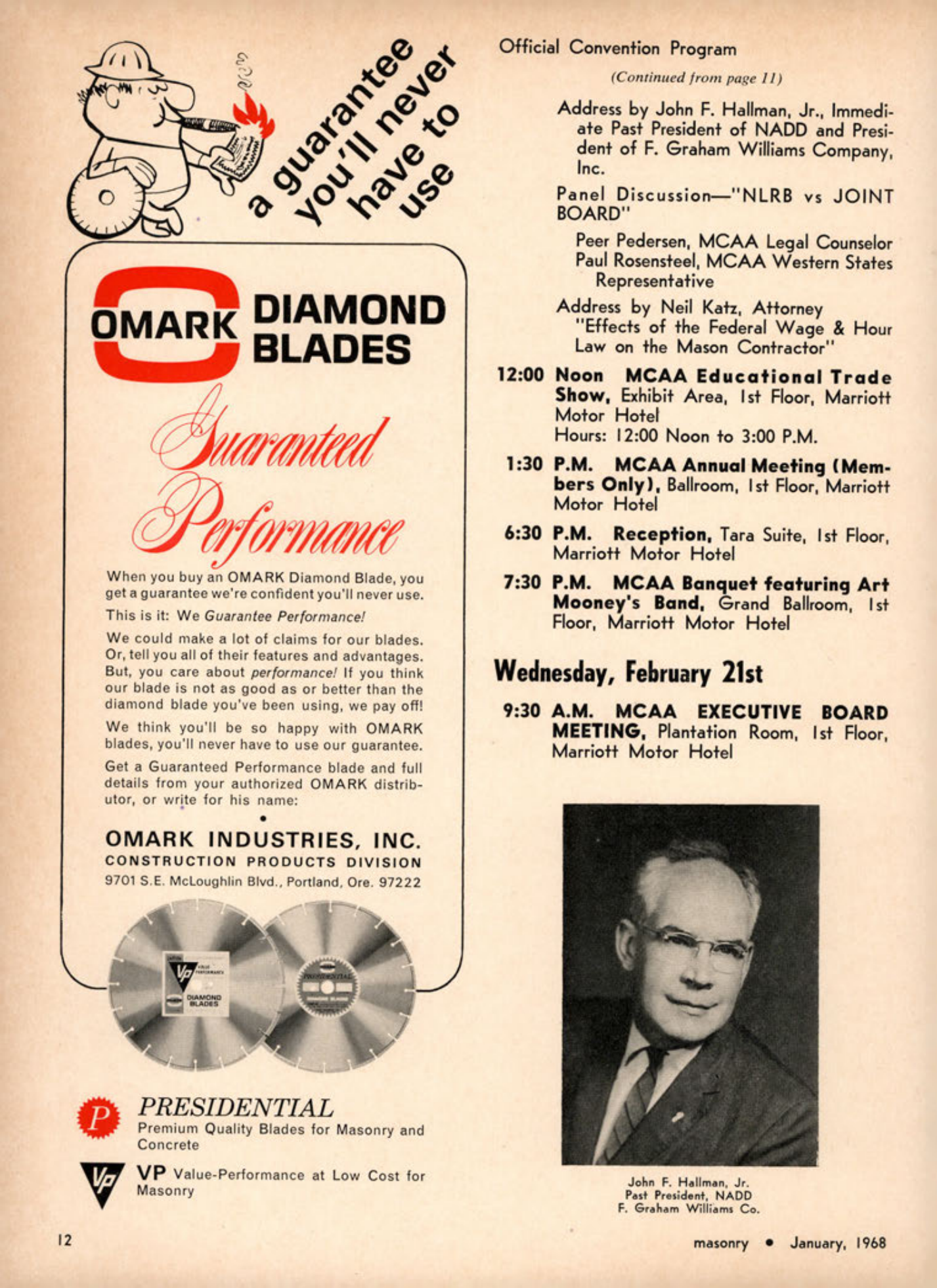 Masonry Magazine January 1968 Page. 12
