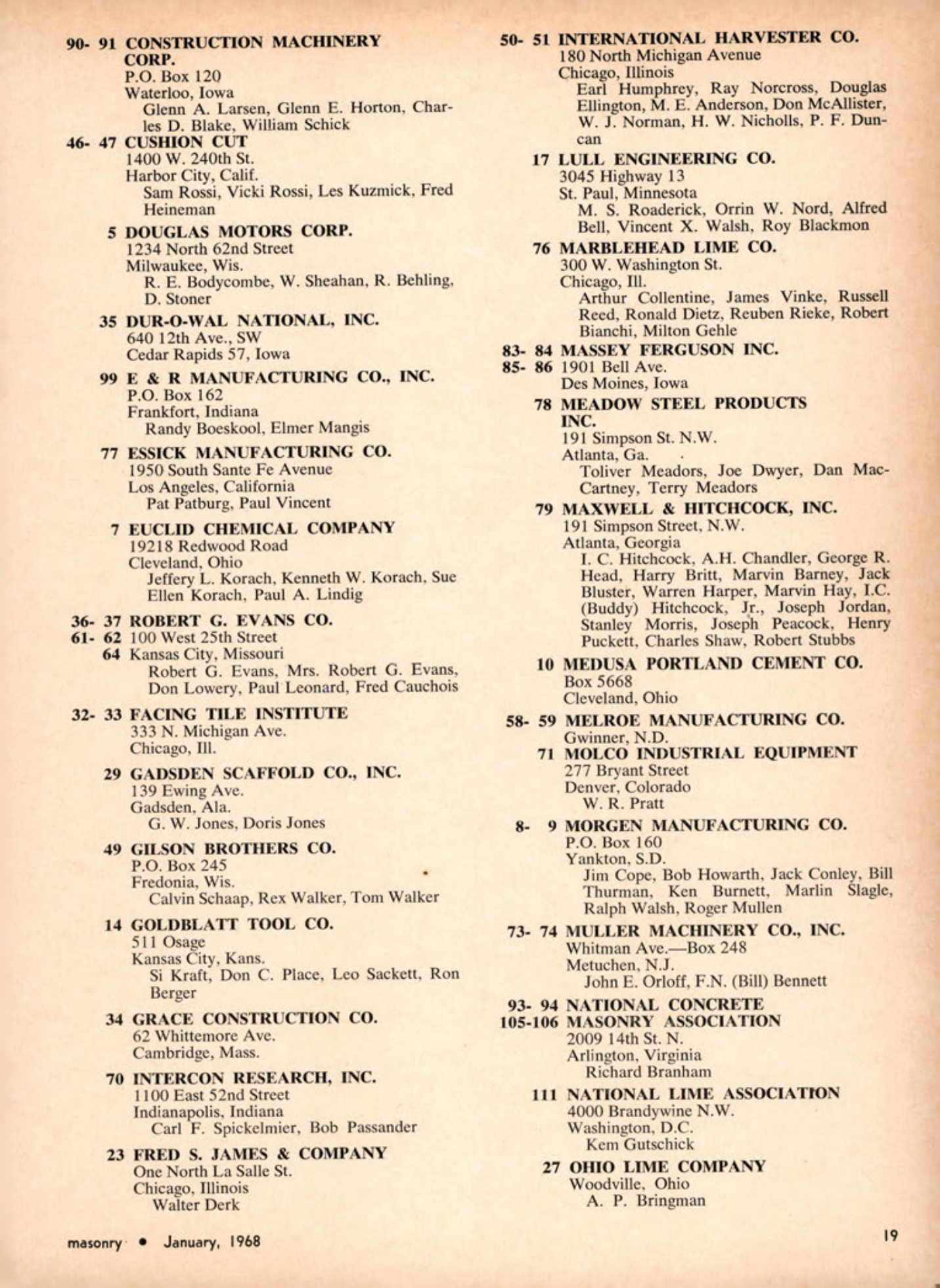 Masonry Magazine January 1968 Page. 19