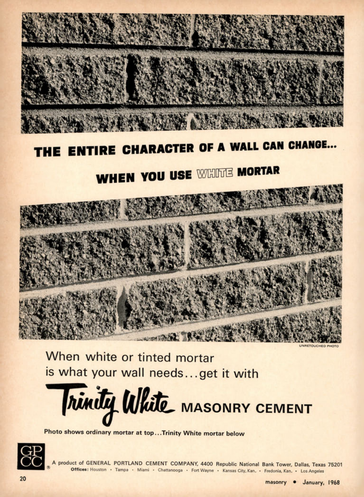 Masonry Magazine January 1968 Page. 20