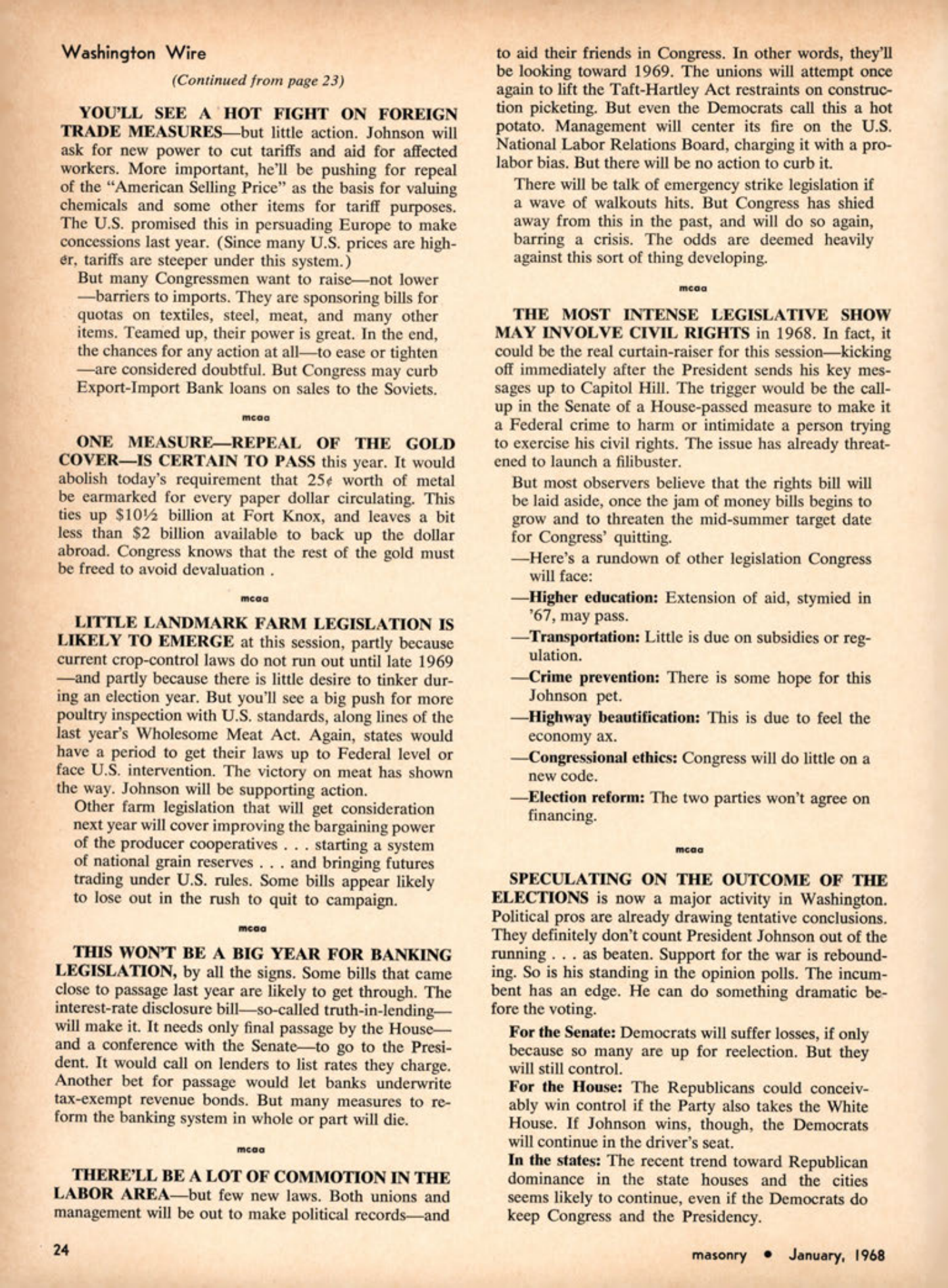 Masonry Magazine January 1968 Page. 24