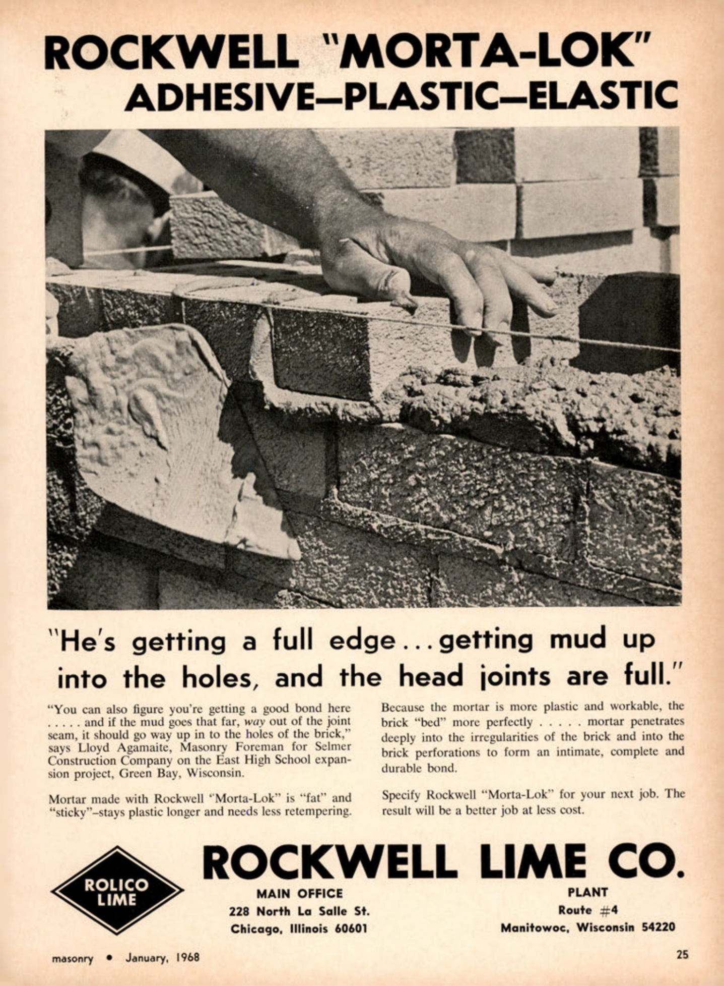 Masonry Magazine January 1968 Page. 25
