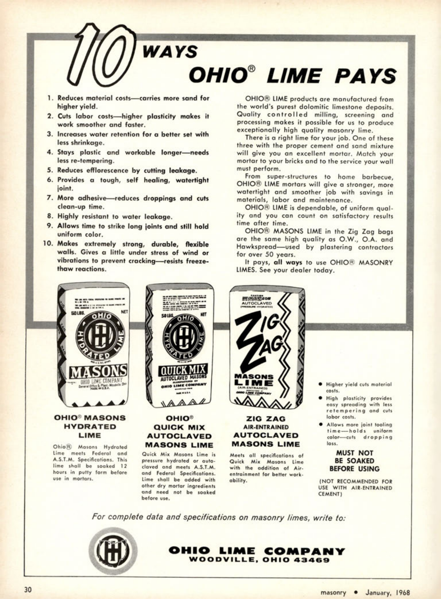 Masonry Magazine January 1968 Page. 30