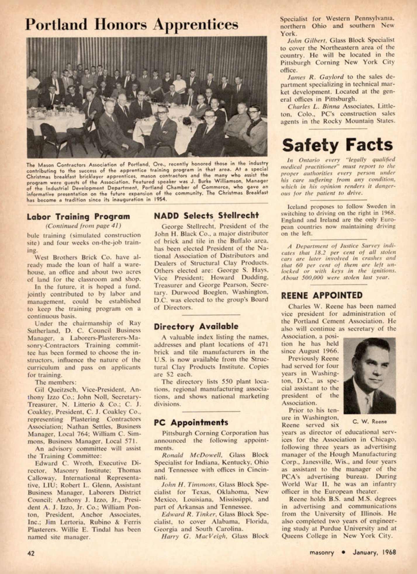 Masonry Magazine January 1968 Page. 42