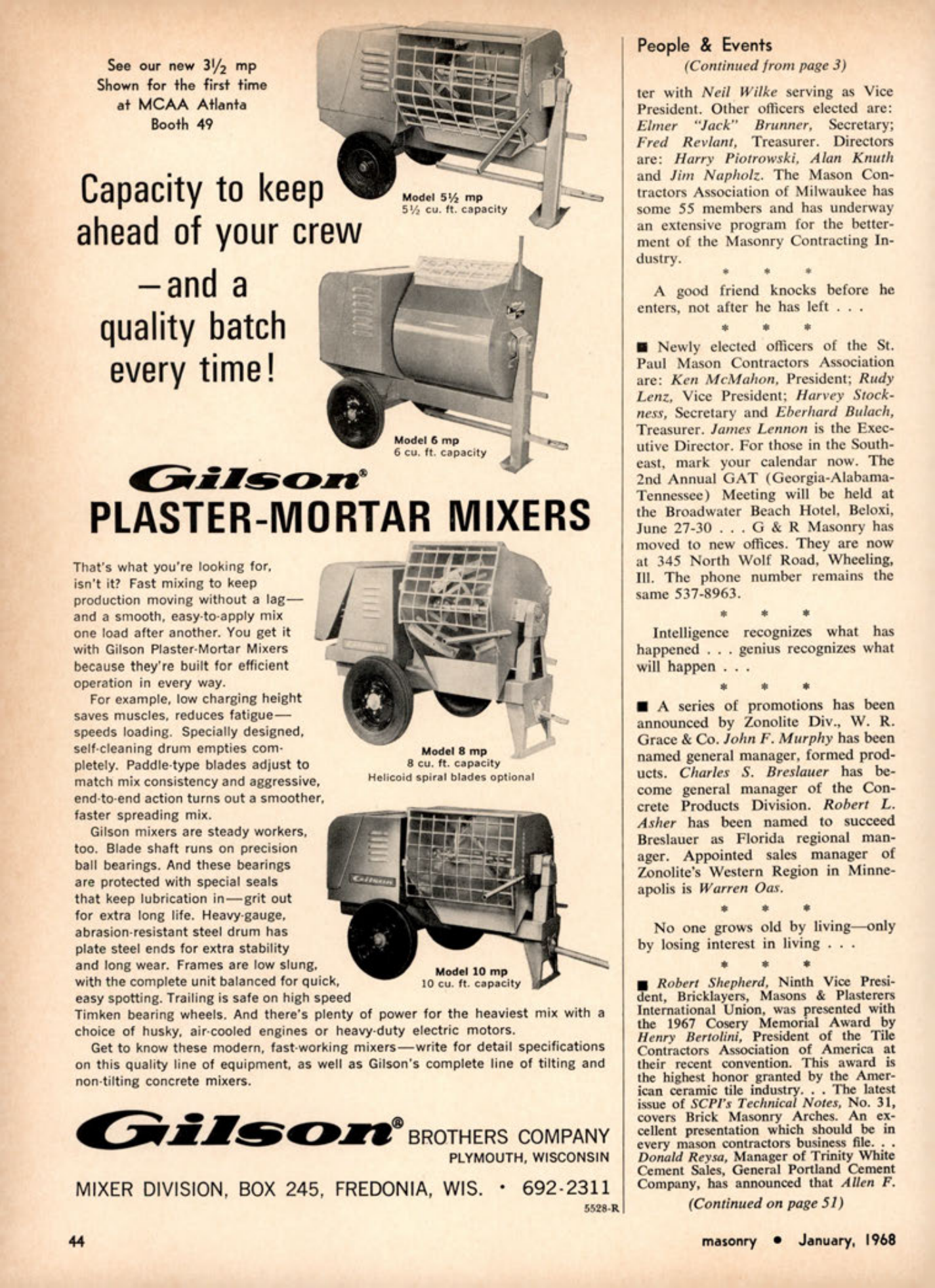 Masonry Magazine January 1968 Page. 44