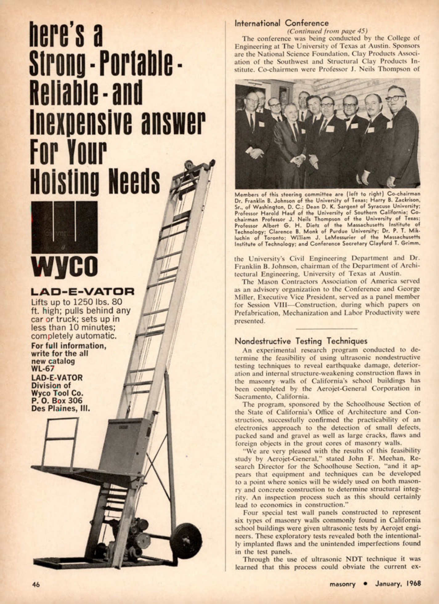 Masonry Magazine January 1968 Page. 46