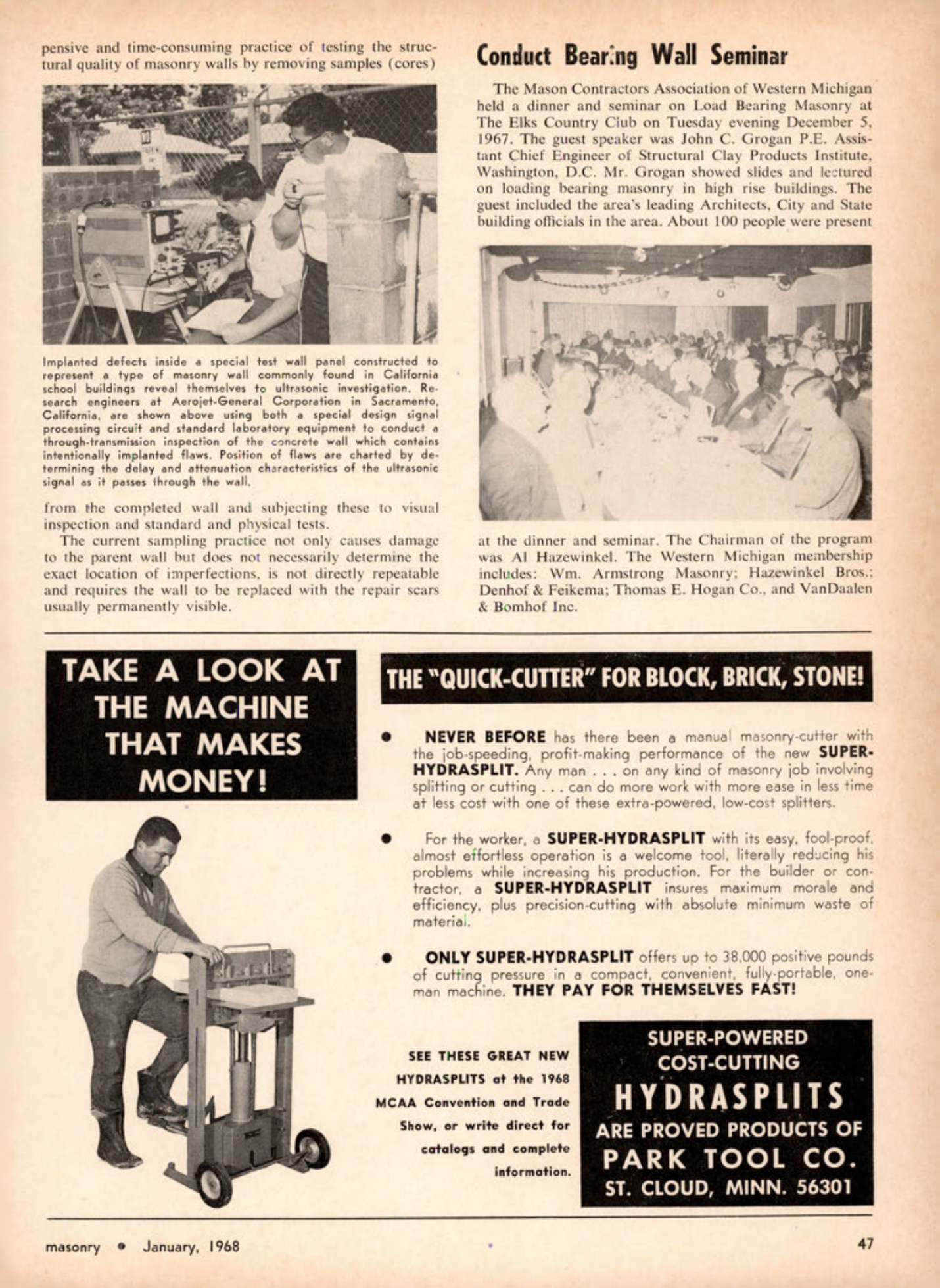 Masonry Magazine January 1968 Page. 47