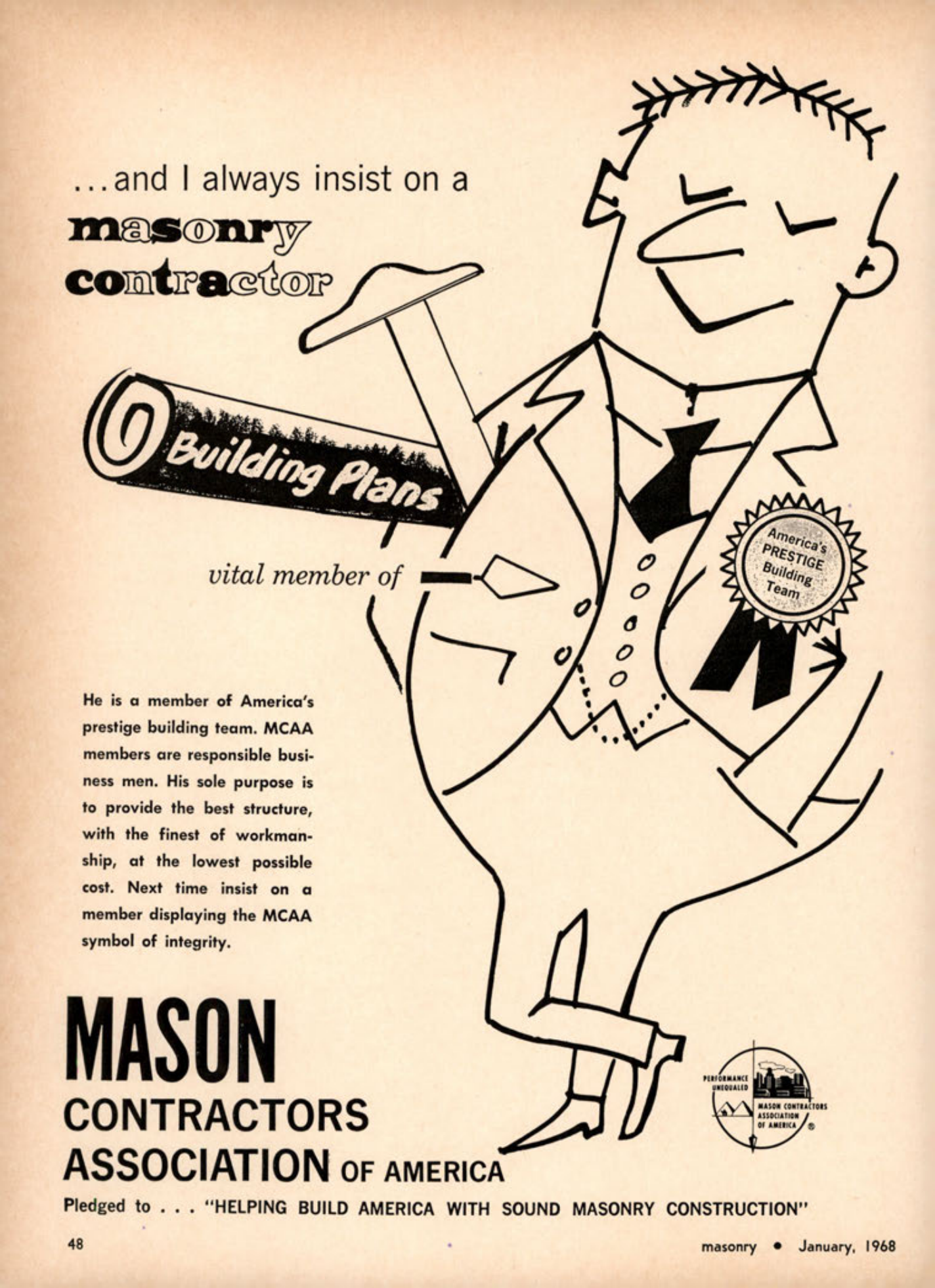 Masonry Magazine January 1968 Page. 48