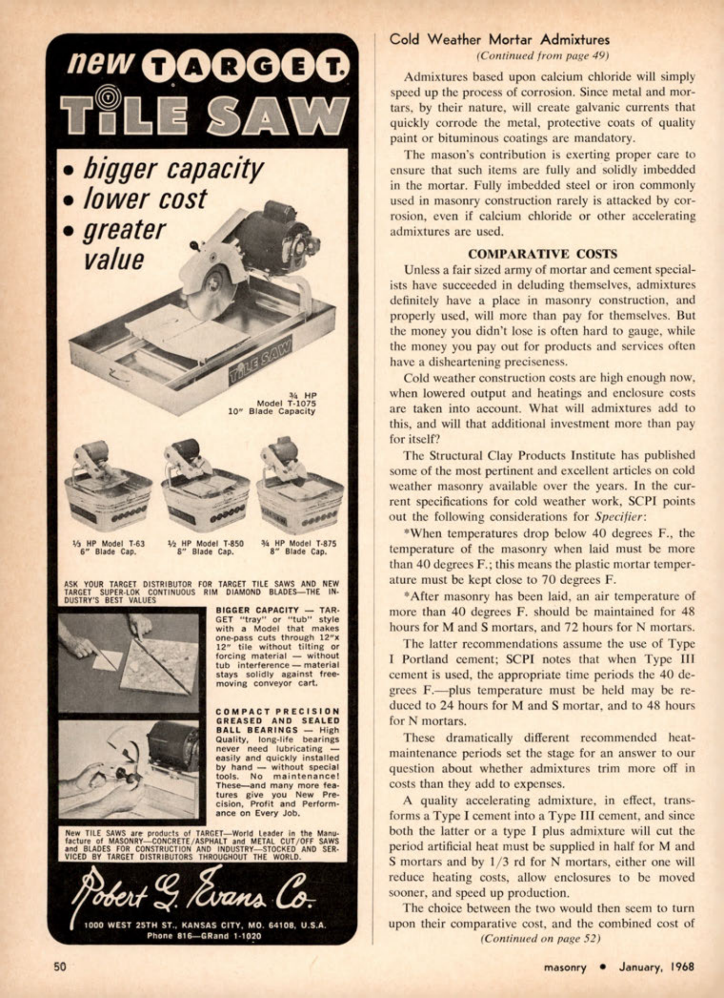 Masonry Magazine January 1968 Page. 50
