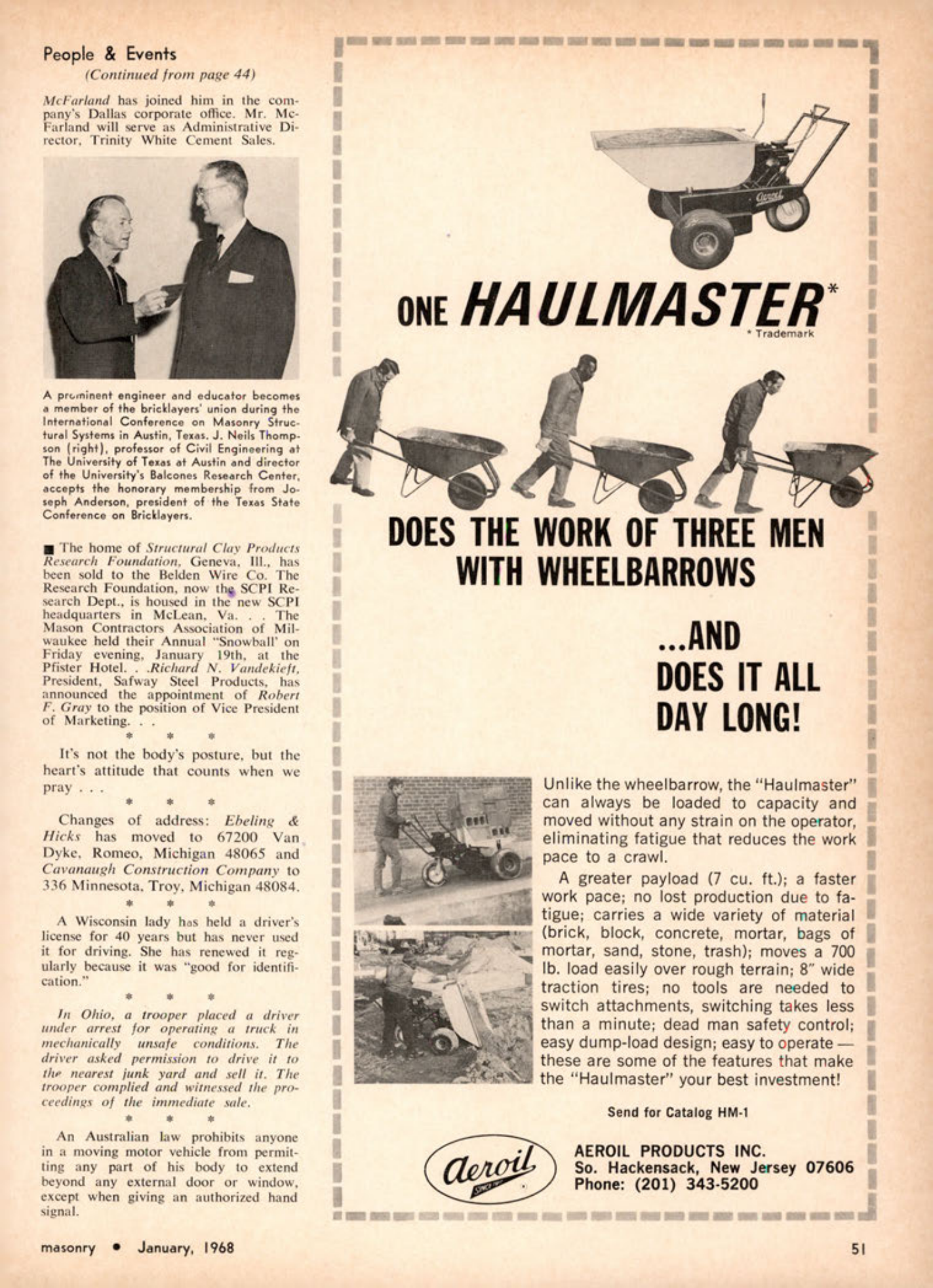Masonry Magazine January 1968 Page. 51
