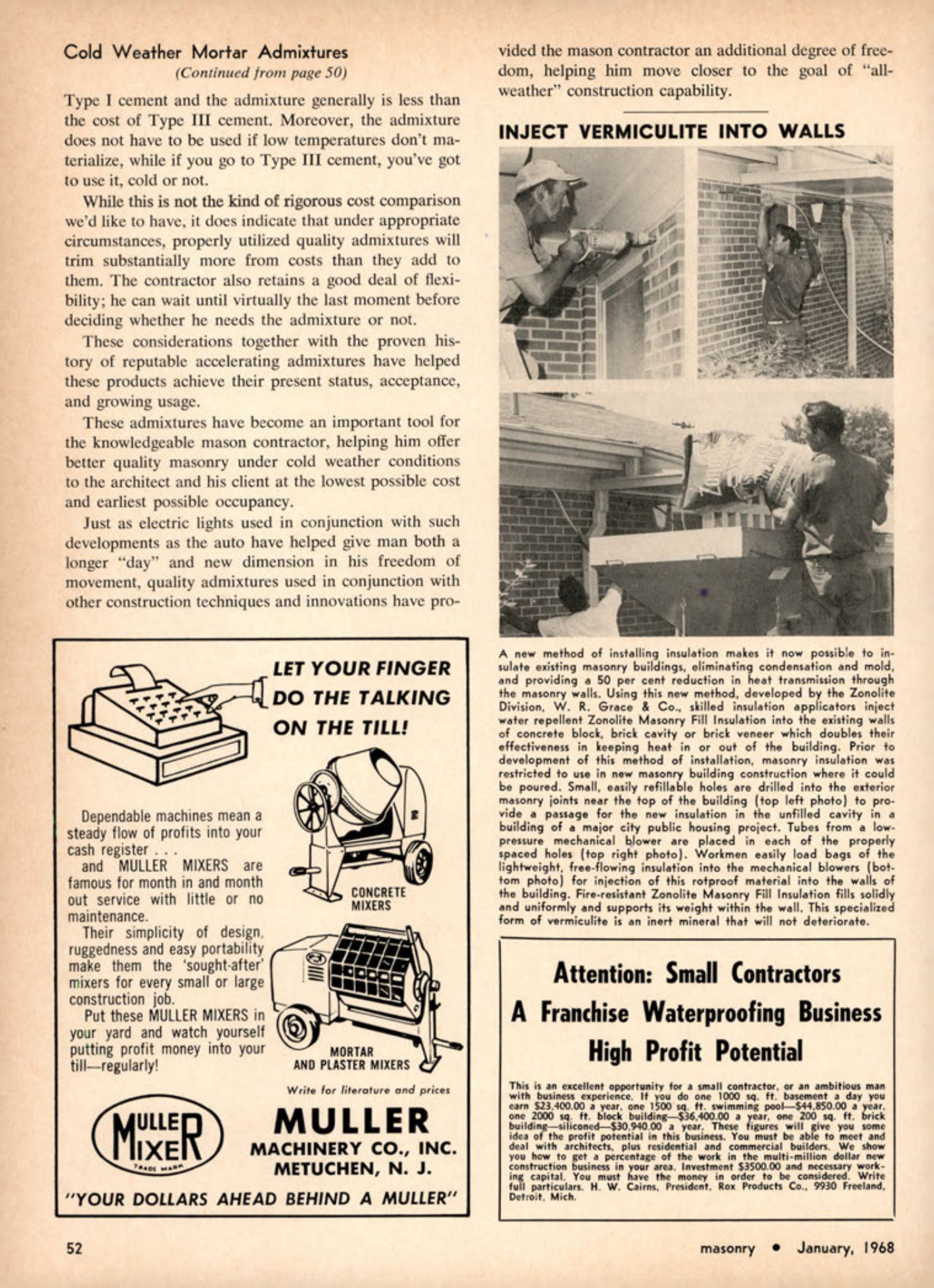 Masonry Magazine January 1968 Page. 52