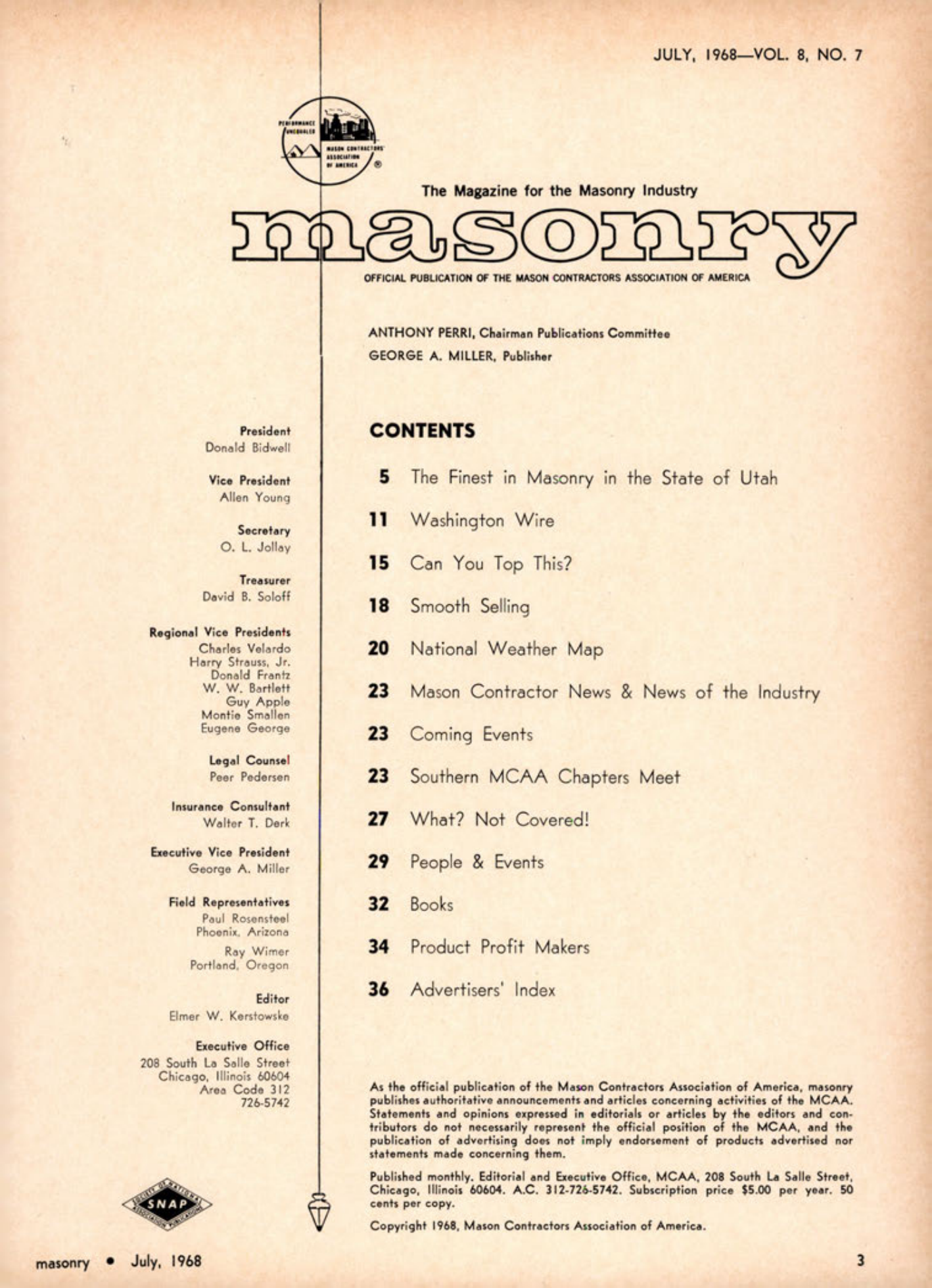 Masonry Magazine July 1968 Page. 3