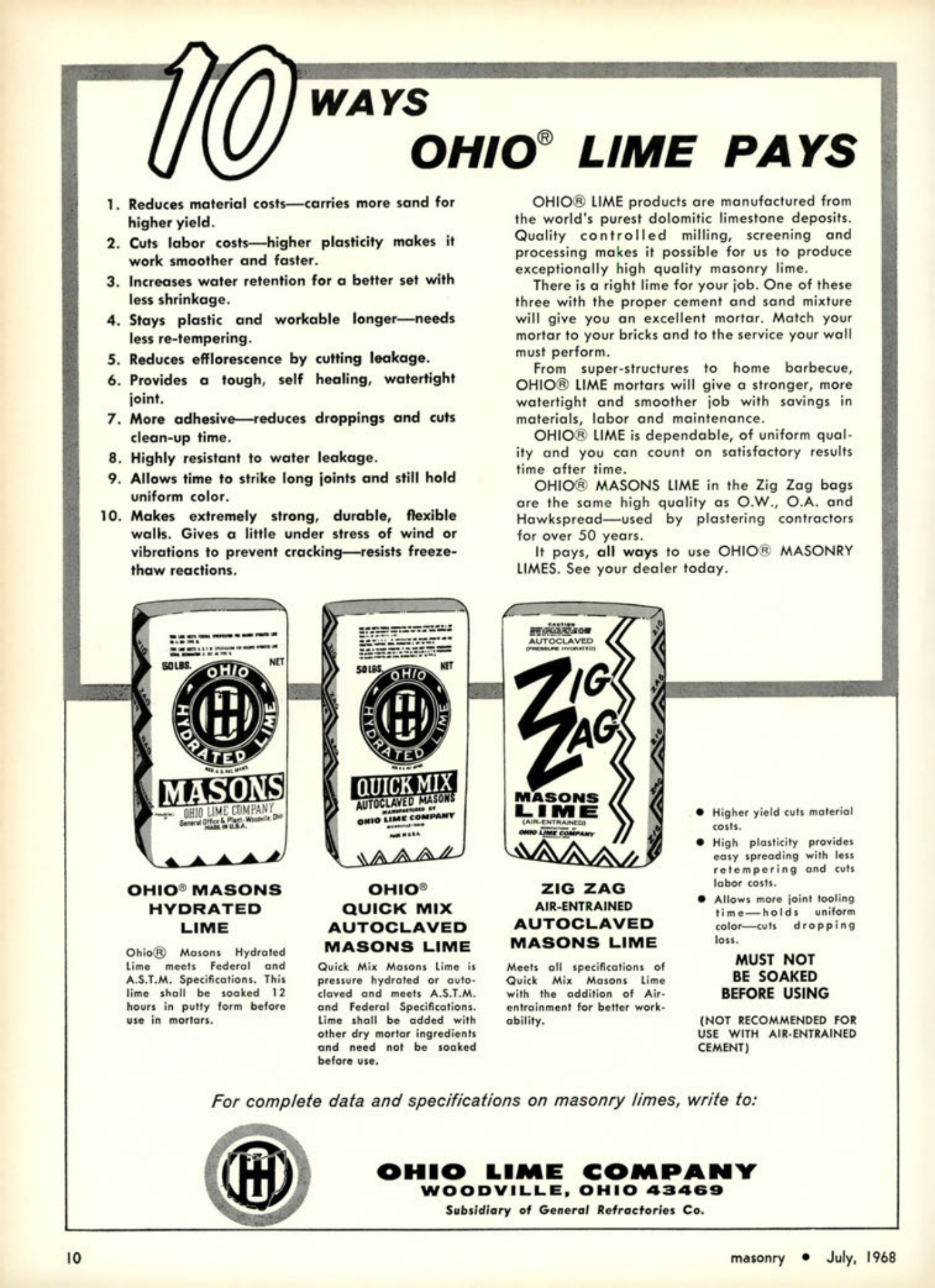 Masonry Magazine July 1968 Page. 10