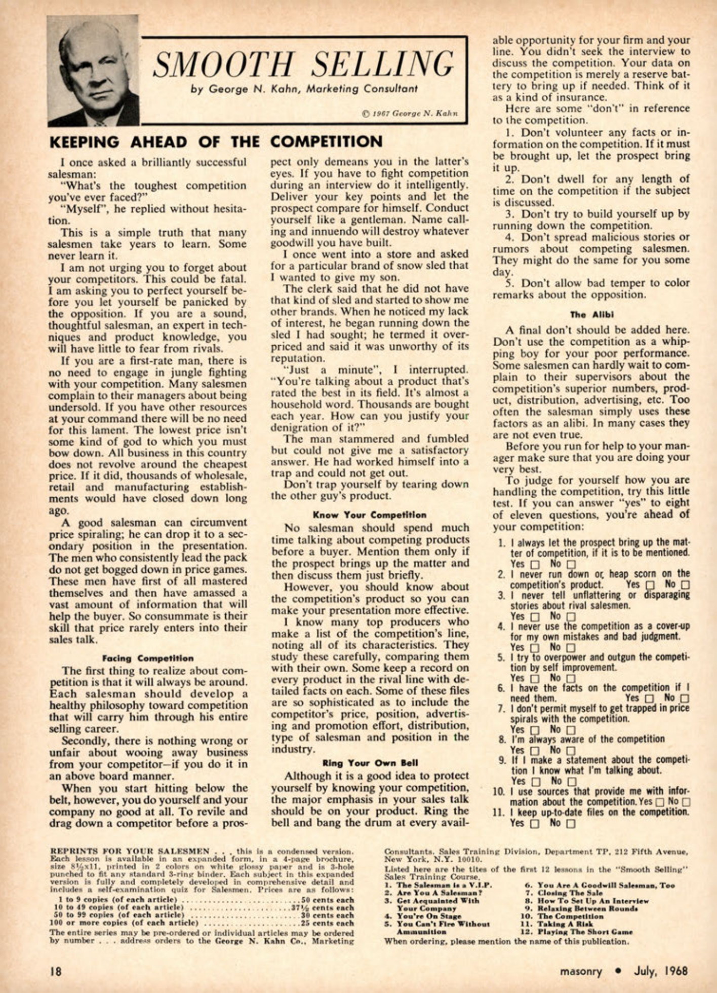 Masonry Magazine July 1968 Page. 18