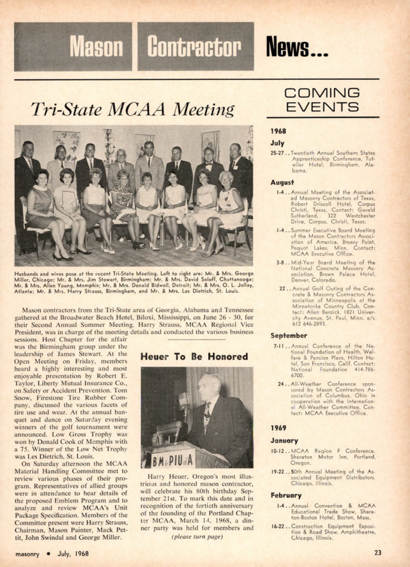 Masonry Magazine July 1968 Page. 23