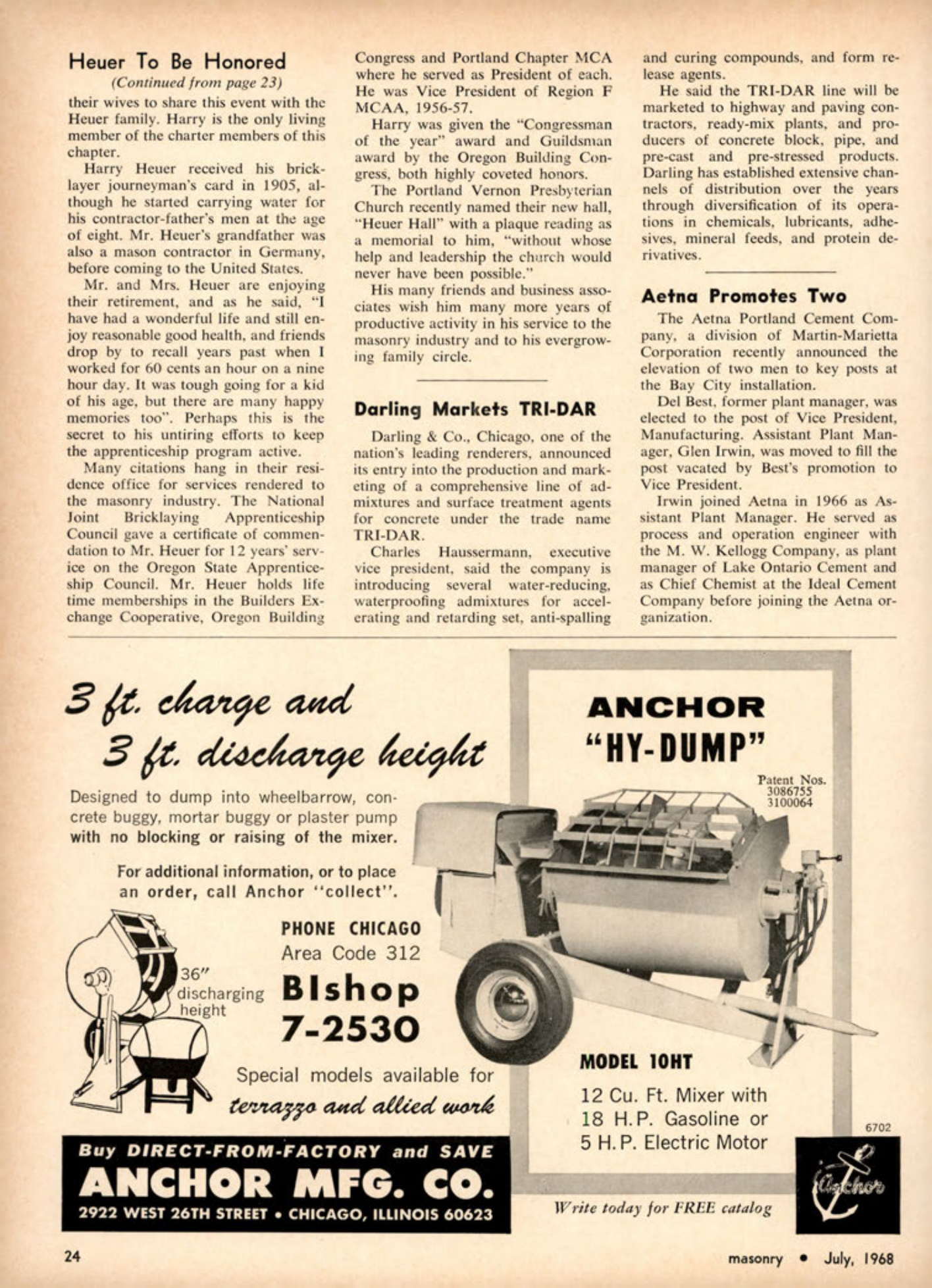 Masonry Magazine July 1968 Page. 24